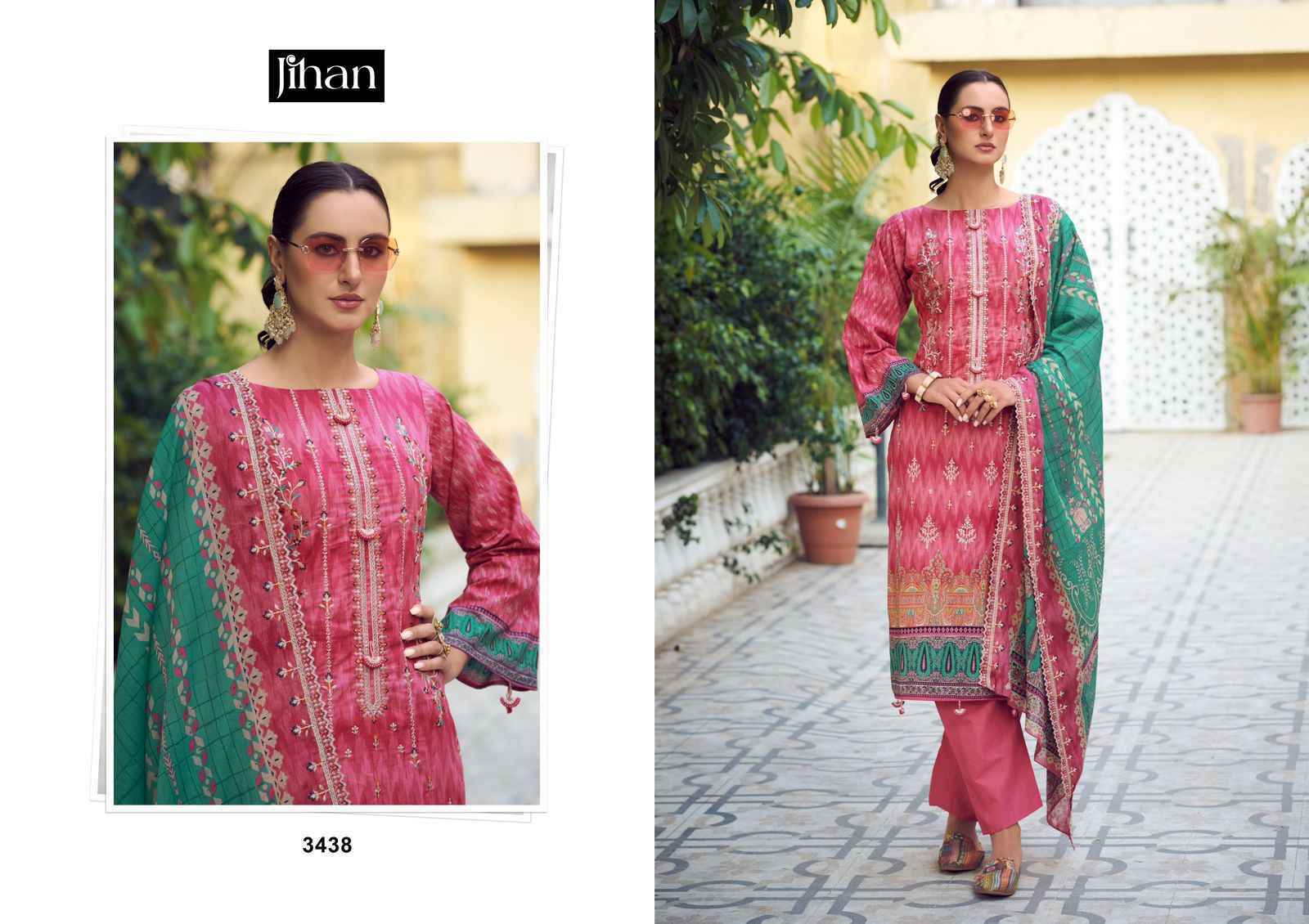 Jihan Bin Saeed Vol 10 Cotton Dress Material 4 pcs Catalogue