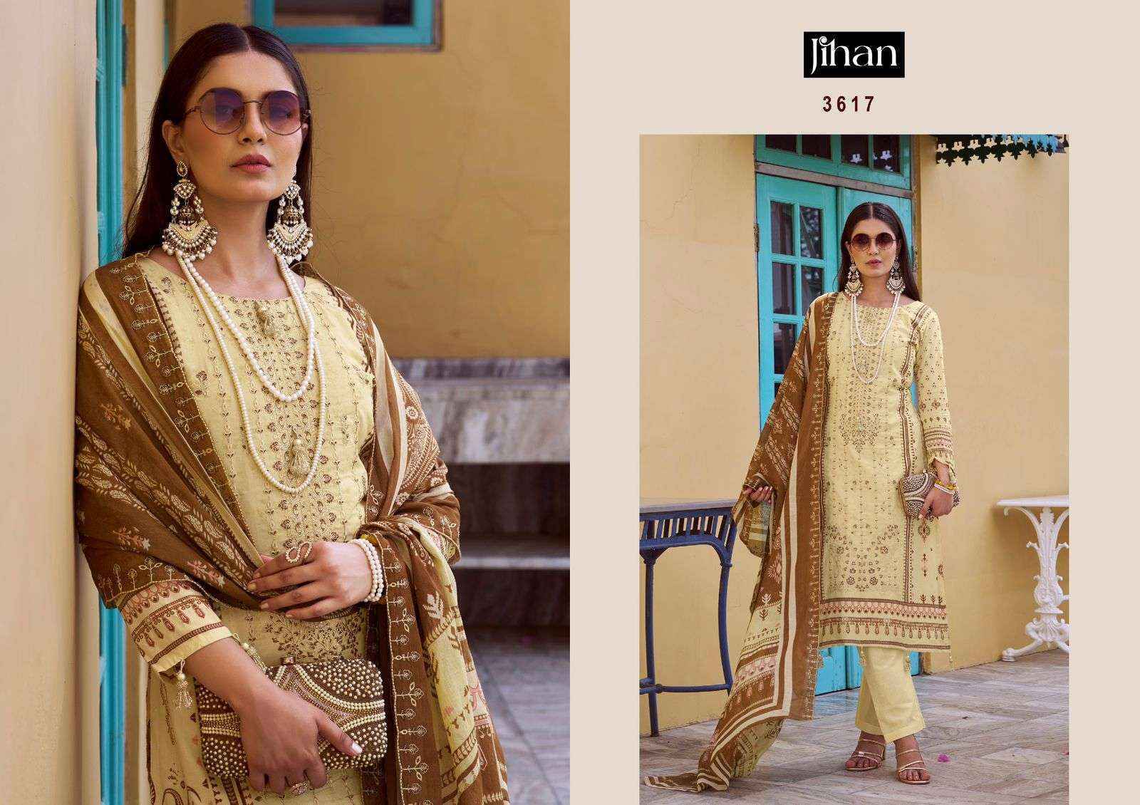 Jihan Bin Saeed Vol -17 Cotton Dress Material (4 pcs Catalogue)
