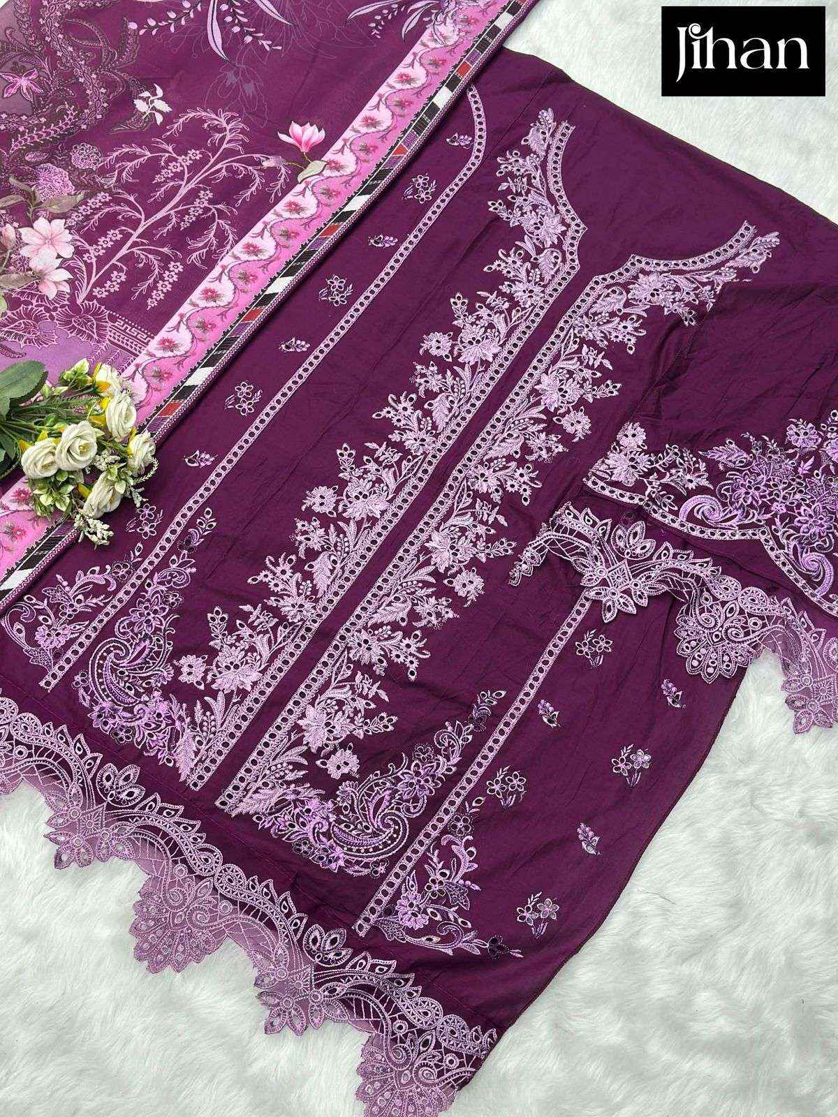 Jihan Ombre Vol 3 Cotton Dress Material 3 pcs Catalogue