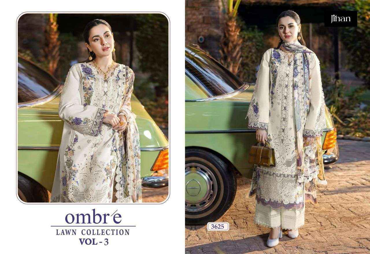 Jihan Ombre Vol 3 Cotton Dress Material 3 pcs Catalogue