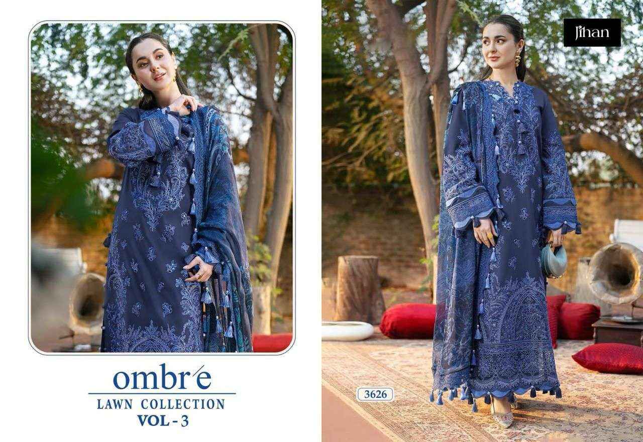 Jihan Ombre Vol 3 Cotton Dress Material 3 pcs Catalogue