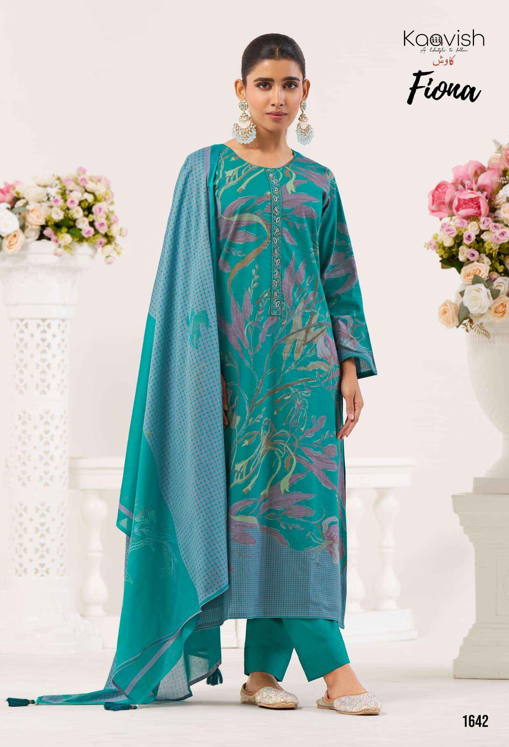 Kaavish Fiona Lawn Cotton Dress Material (4 pcs Catalogue)
