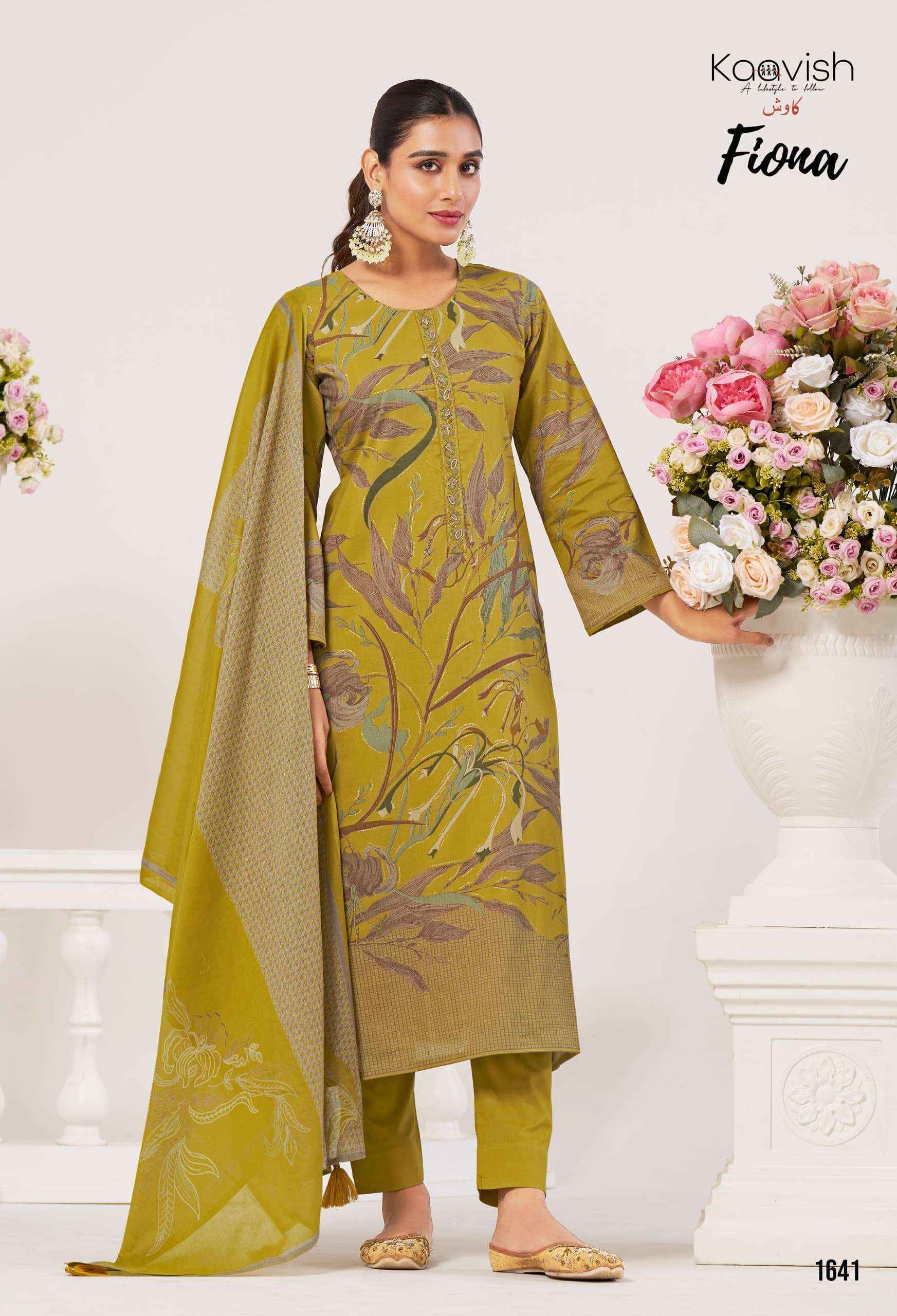 Kaavish Fiona Lawn Cotton Dress Material (4 pcs Catalogue)