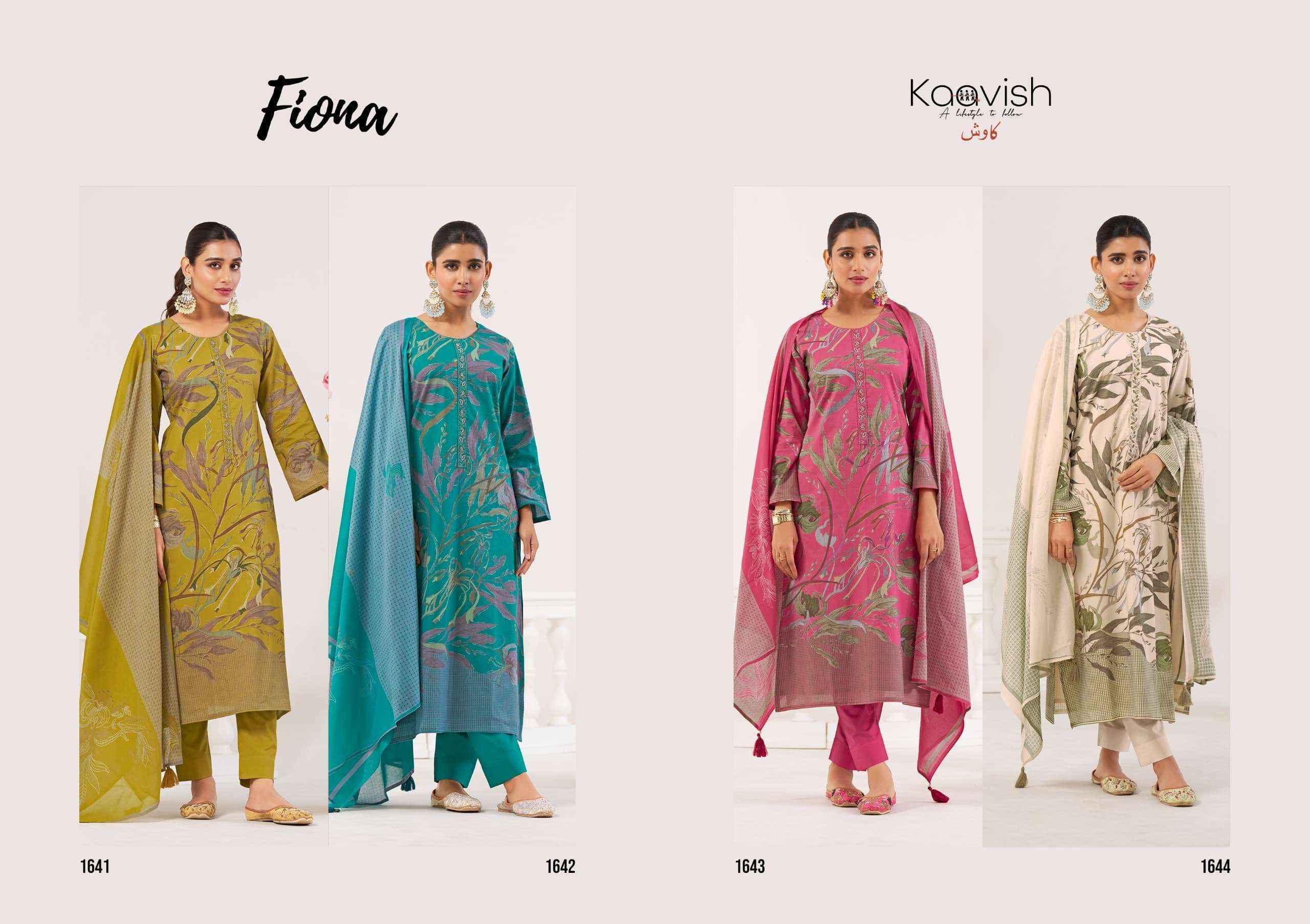Kaavish Fiona Lawn Cotton Dress Material (4 pcs Catalogue)