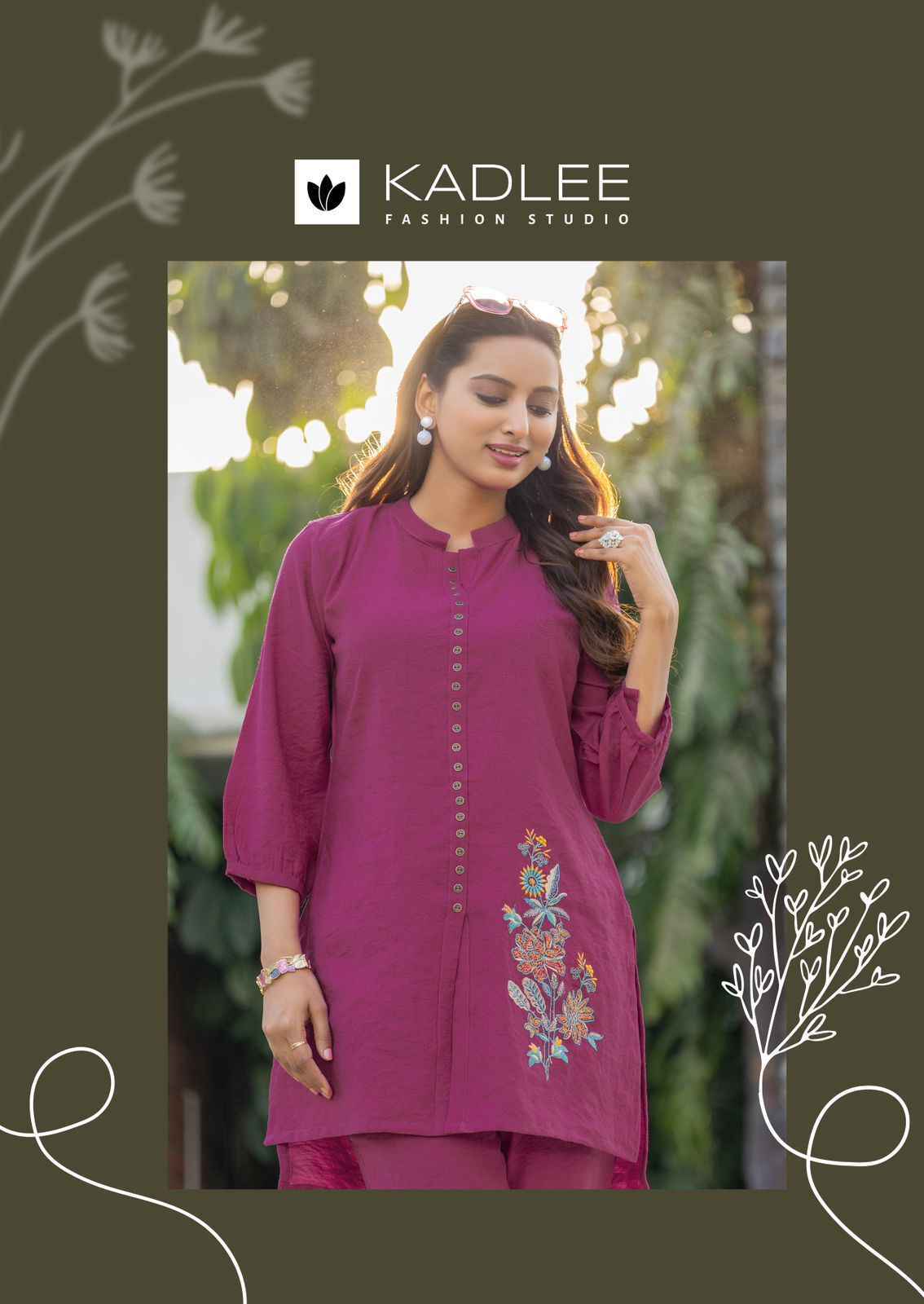 Kadlee Erina Viscouse Co Ord Set (6 pcs Catalogue)