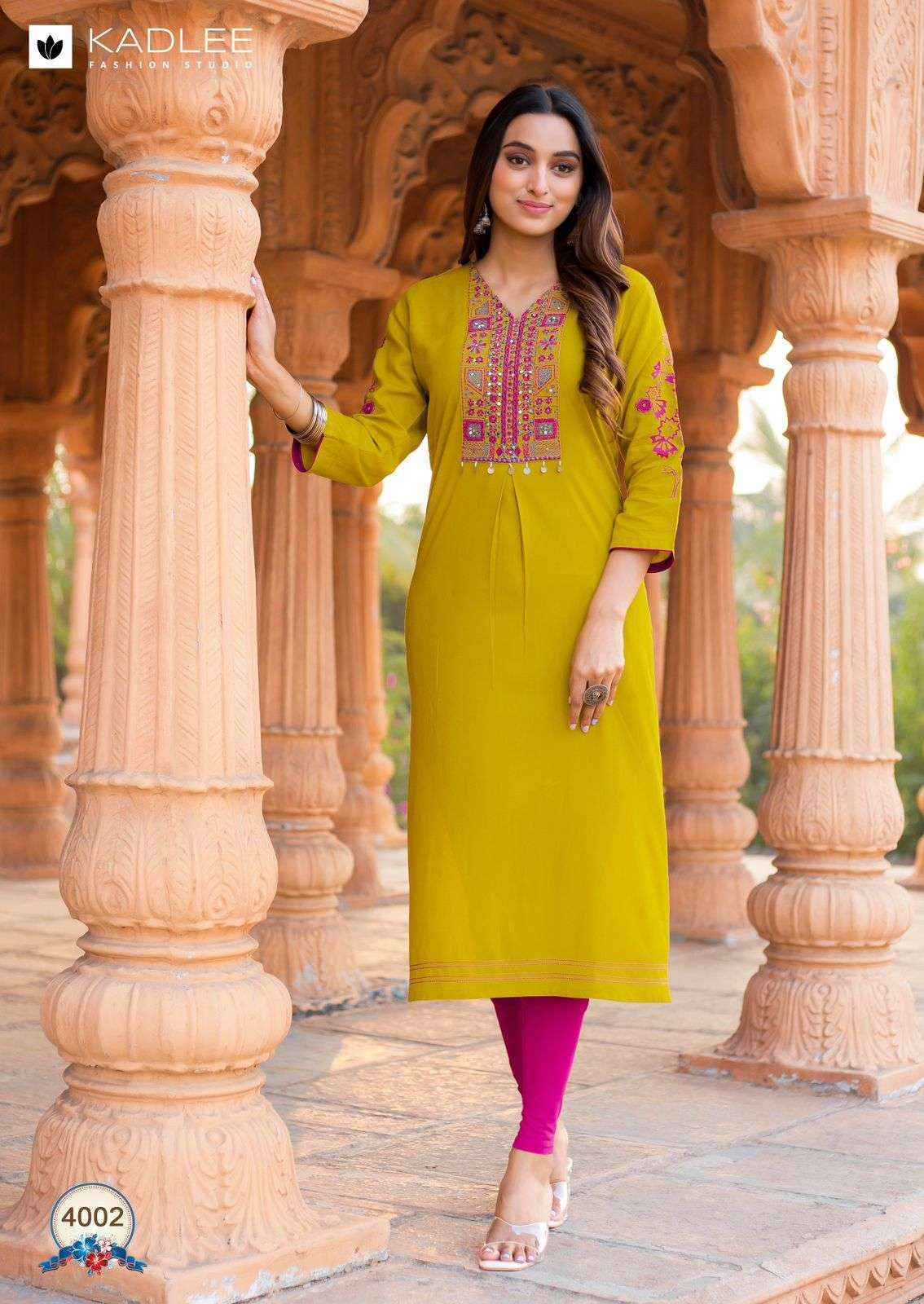 Kadlee Ladlee Rayon Kurti 6 pcs Catalogue