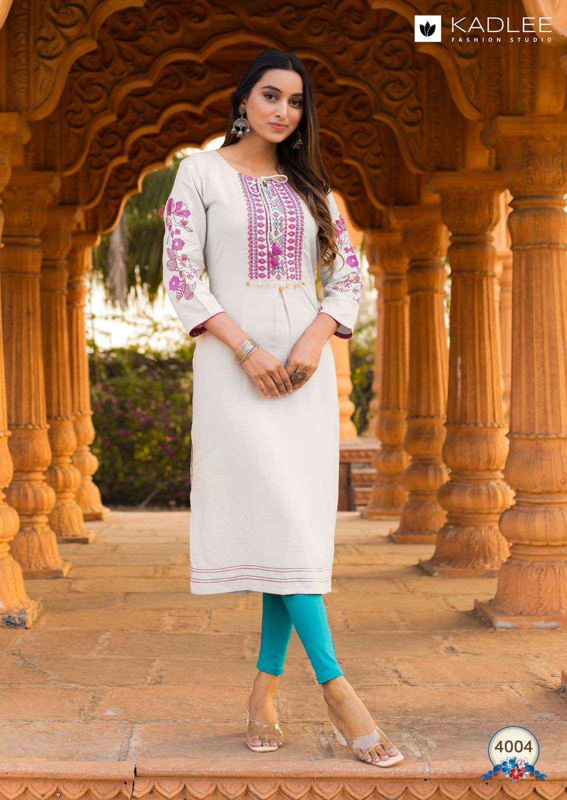 Kadlee Ladlee Rayon Kurti 6 pcs Catalogue
