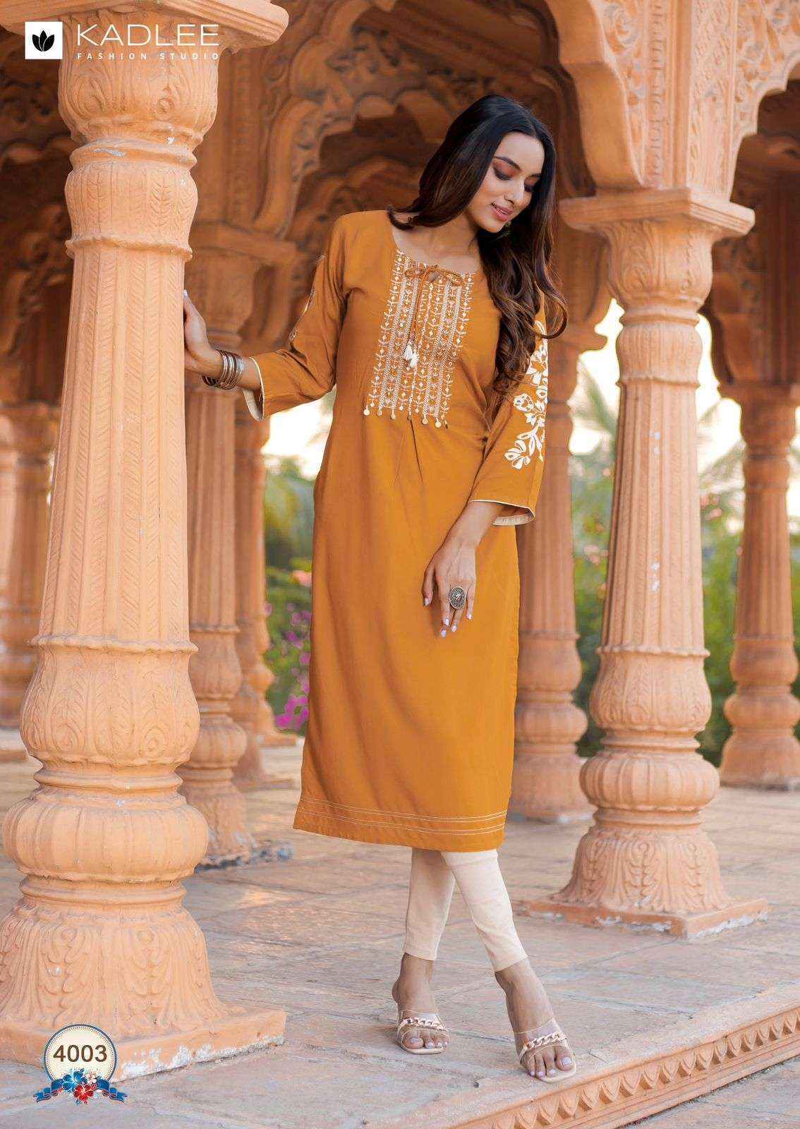 Kadlee Ladlee Rayon Kurti 6 pcs Catalogue