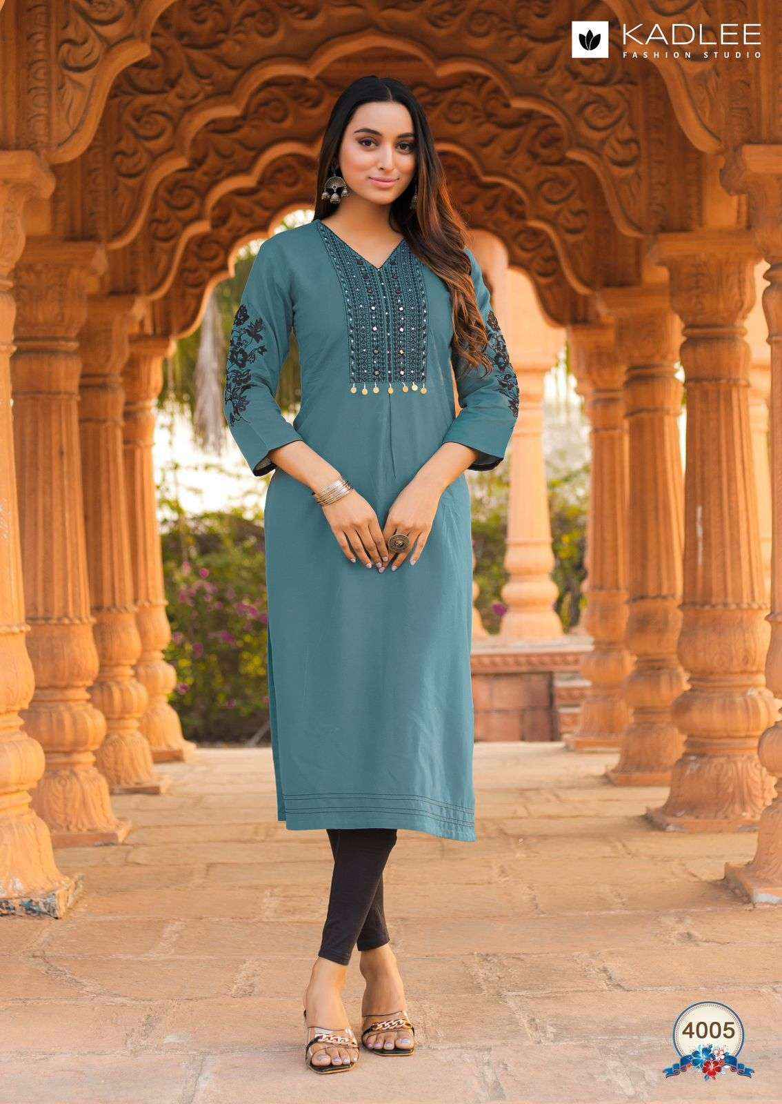 Kadlee Ladlee Rayon Kurti 6 pcs Catalogue