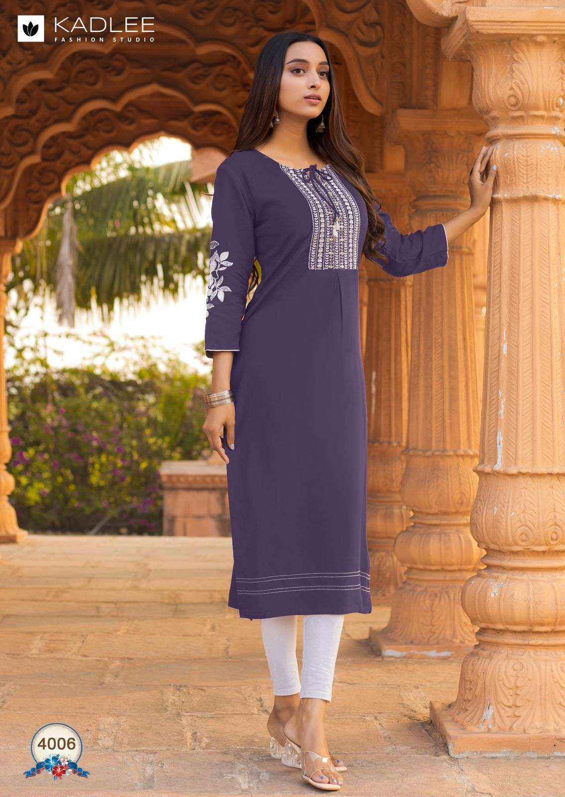 Kadlee Ladlee Rayon Kurti 6 pcs Catalogue
