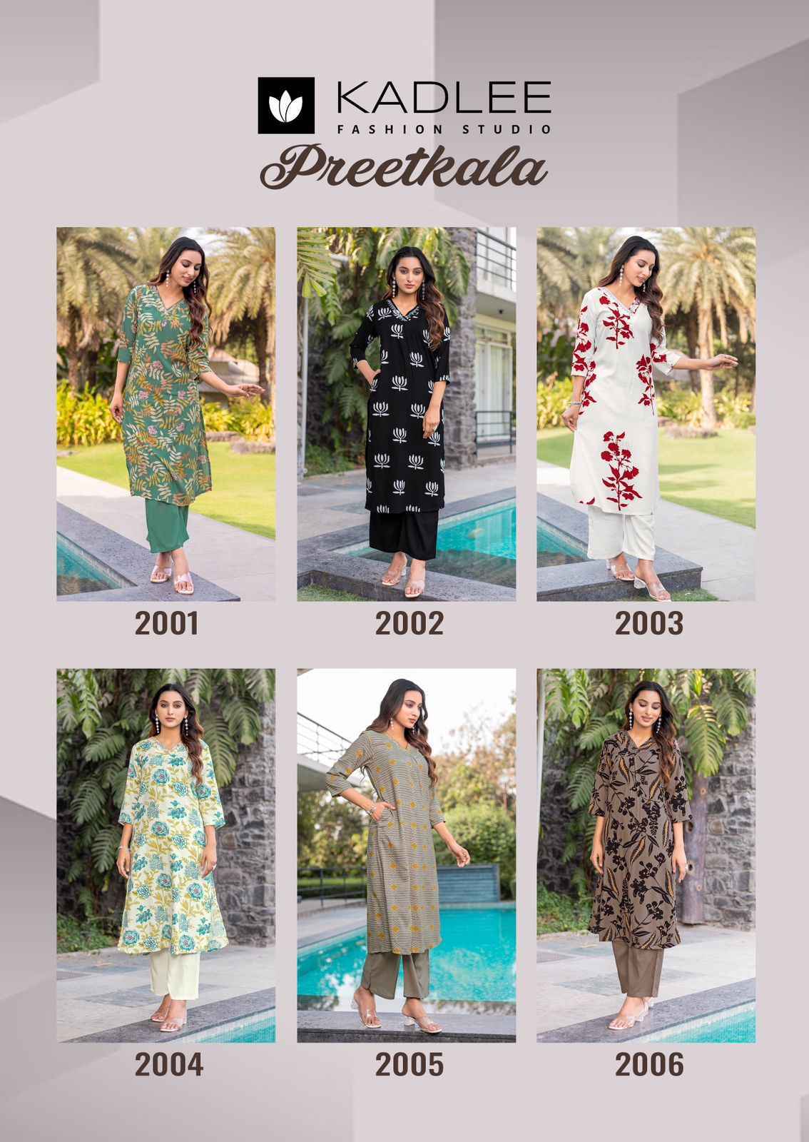 Kadlee Preetkala Rayon Kurti With Bottom (6 pcs Catalogue)