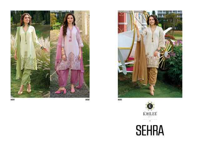 Kailee Fashion Sehra Cotton Readymade Suit (3 pcs Catalogue)