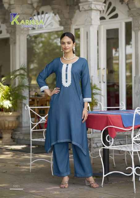Karissa Aditi Denim Co Ord Set (4 pcs Catalogue)