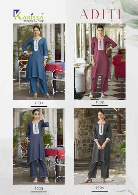 Karissa Aditi Denim Co Ord Set (4 pcs Catalogue)