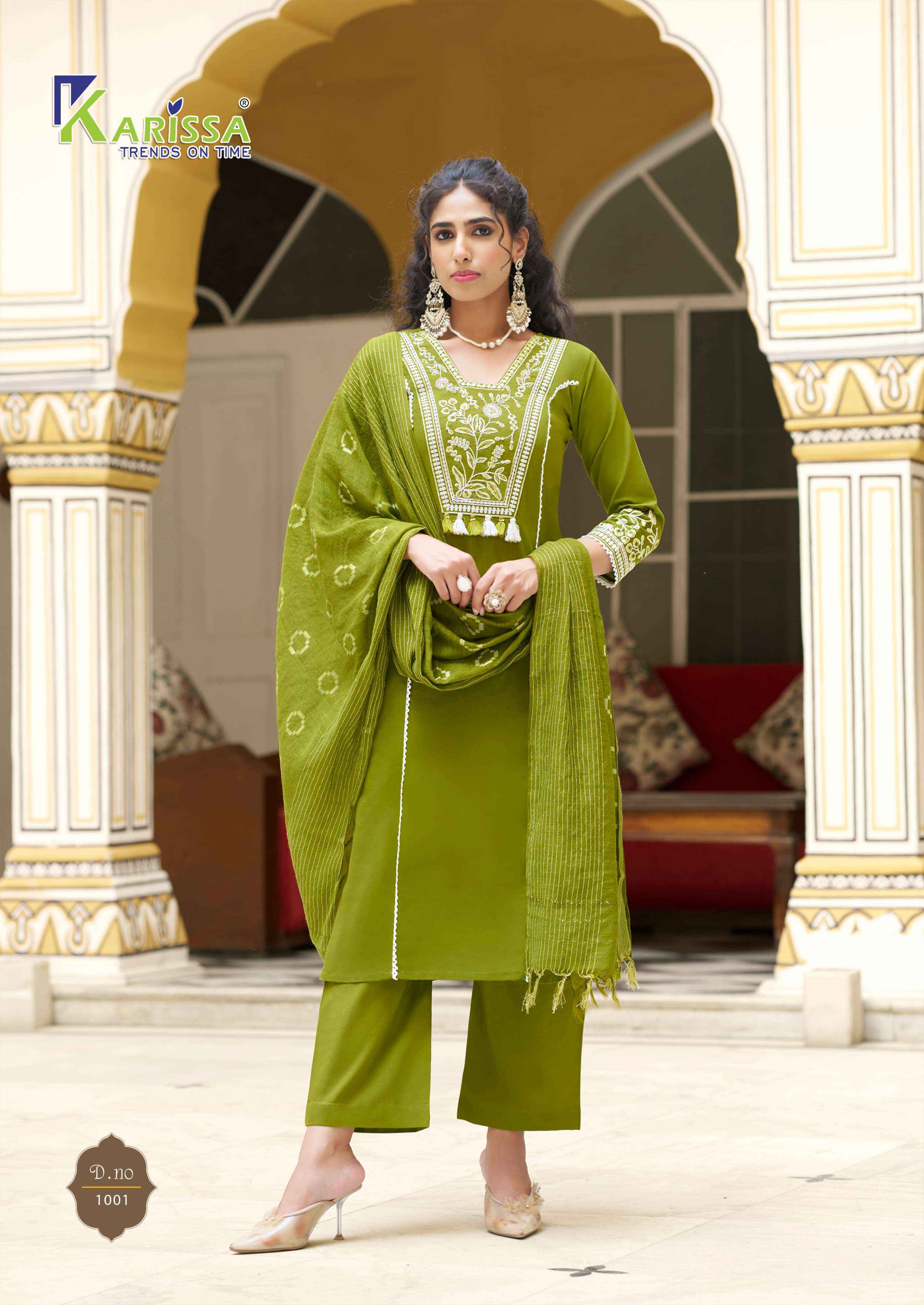 Karissa Vaani Linen Cotton Readymade Suit (4 pcs Catalogue)