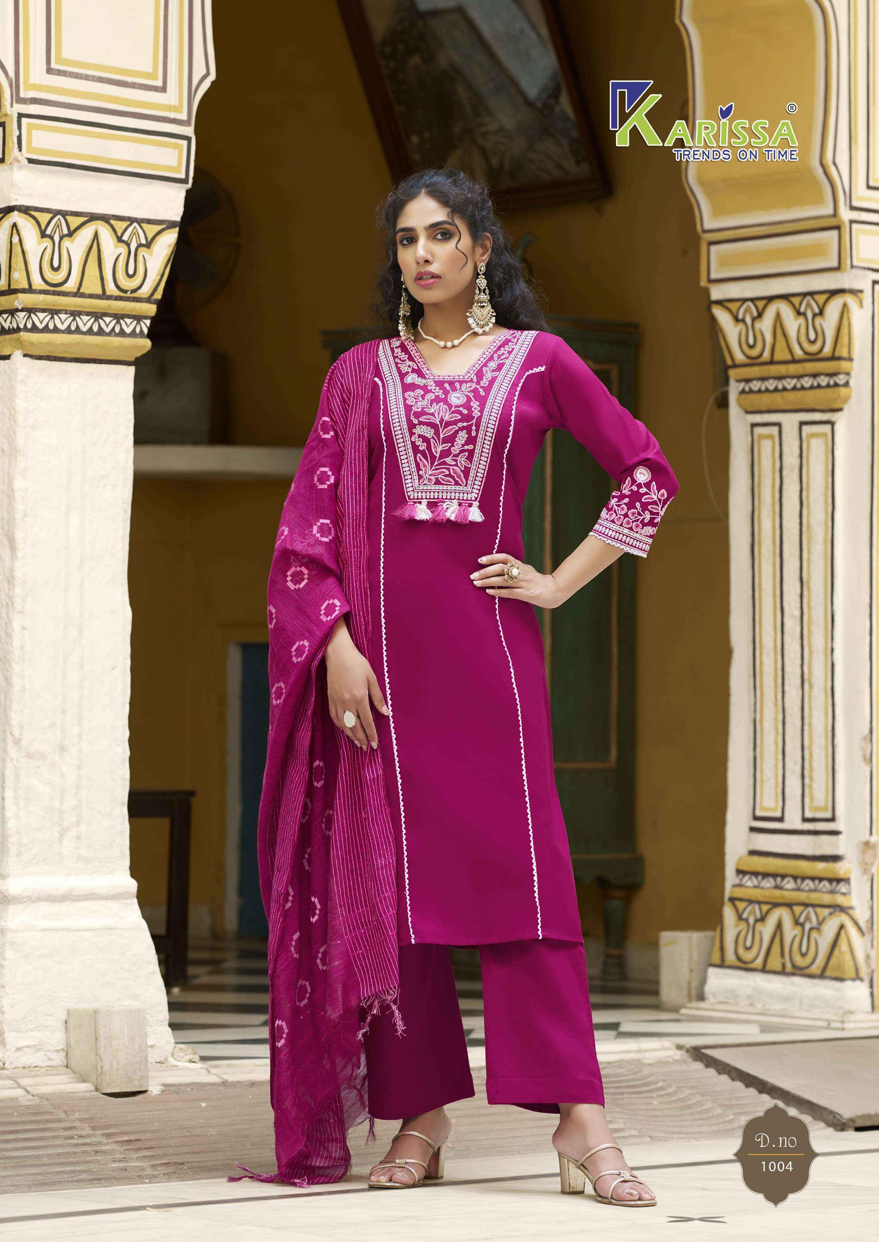 Karissa Vaani Linen Cotton Readymade Suit (4 pcs Catalogue)