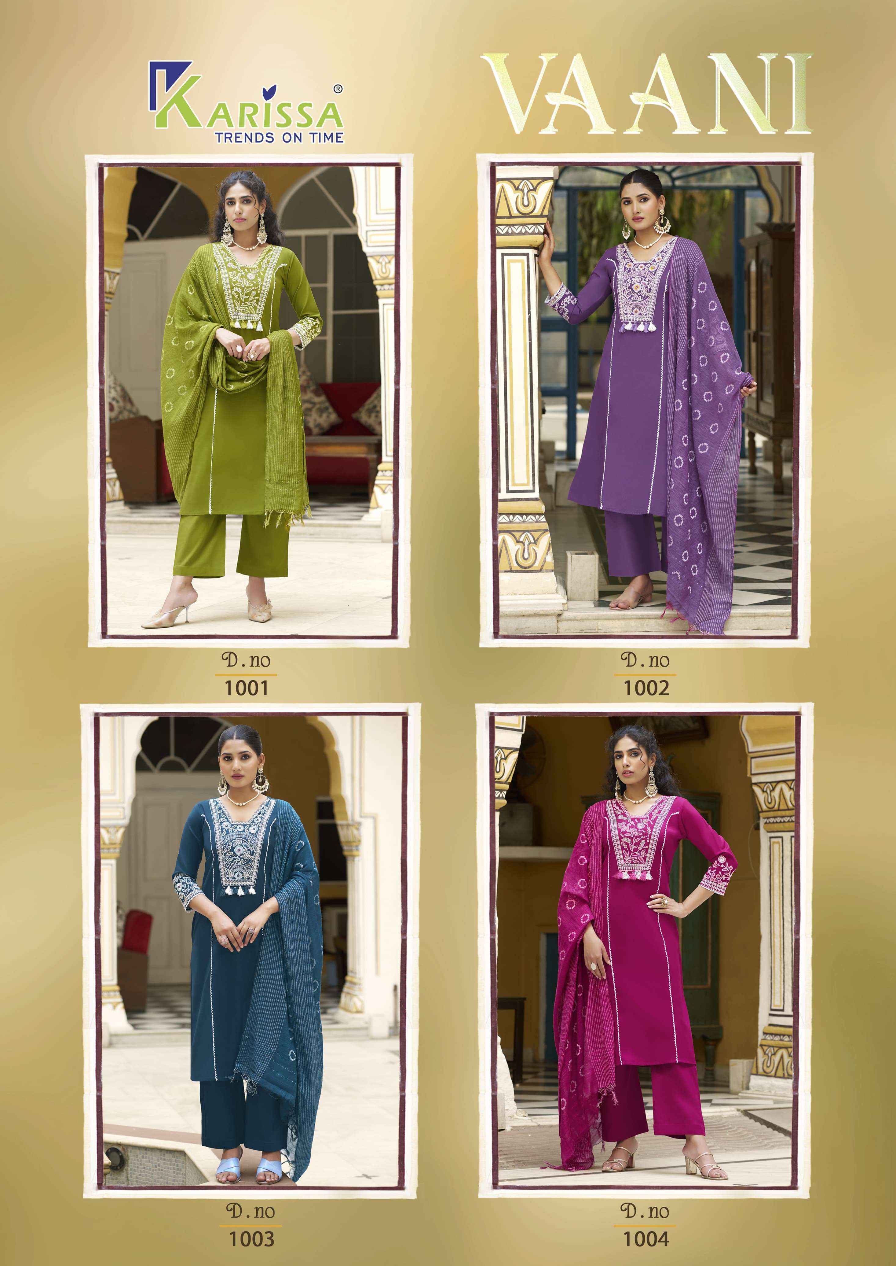Karissa Vaani Linen Cotton Readymade Suit (4 pcs Catalogue)