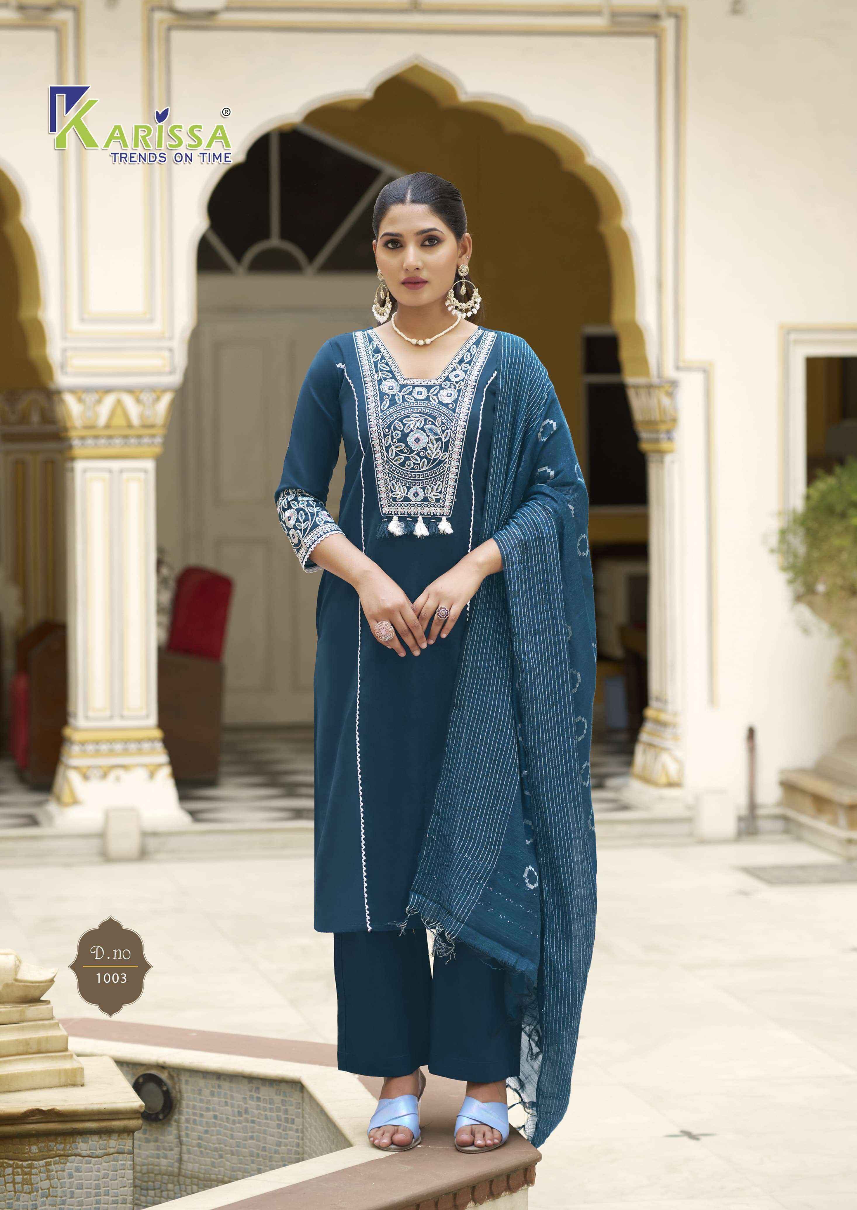 Karissa Vaani Linen Cotton Readymade Suit (4 pcs Catalogue)