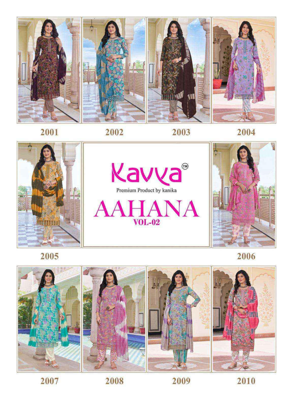 Kavya Aahana Vol 2 Capsule Kurti Combo 10 pcs Catalogue