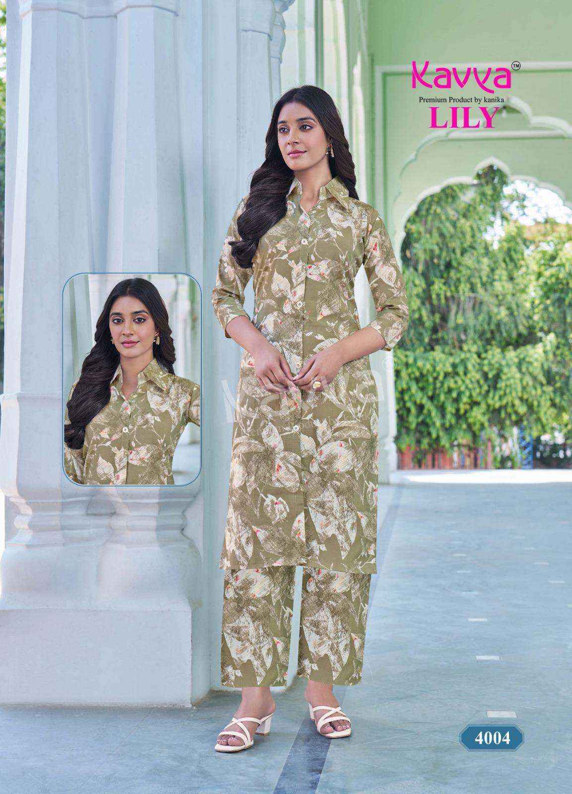 Kavya Lily Vol-4 Rayon CO Ord Set (10 pcs Catalogue)