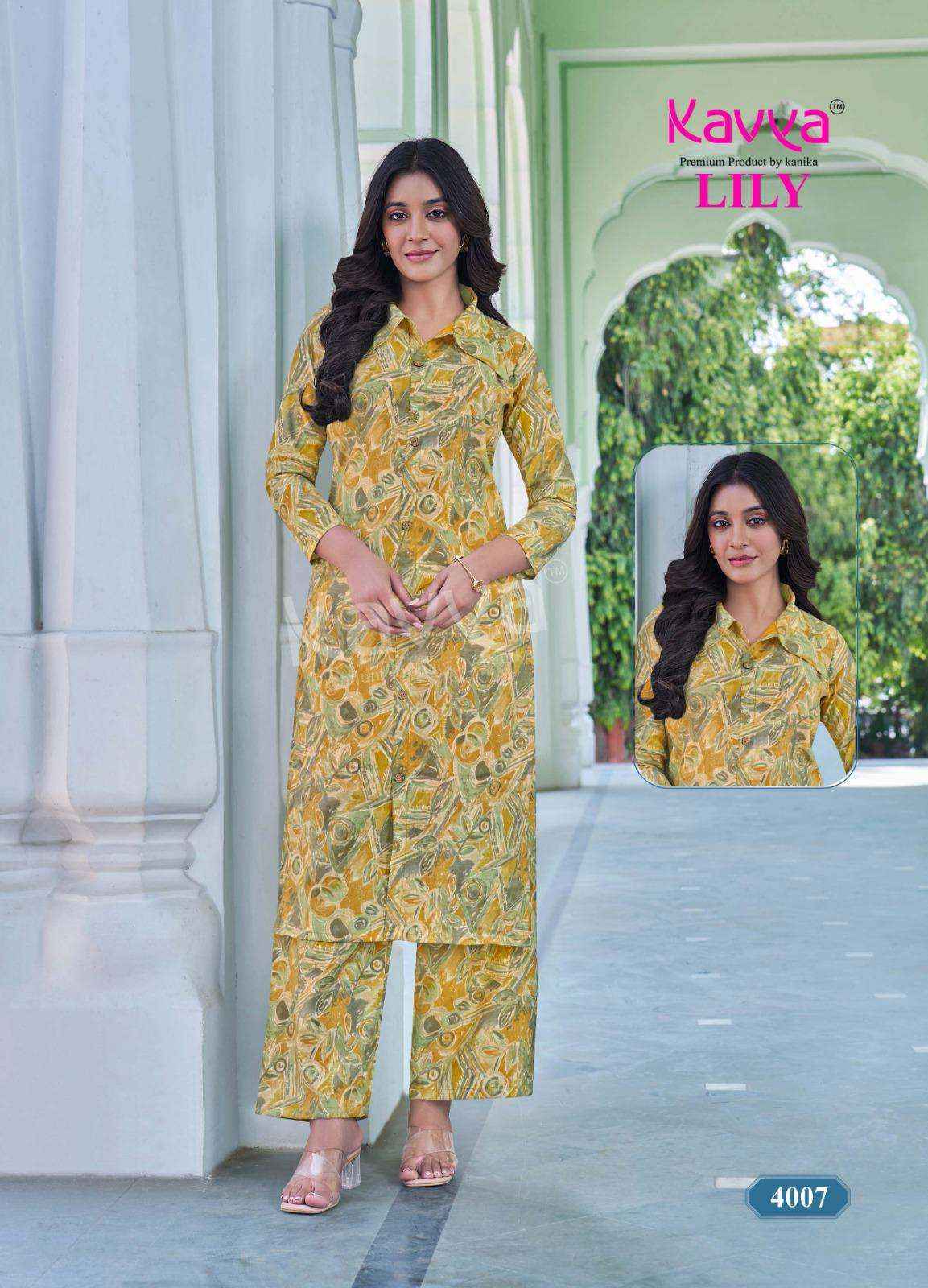 Kavya Lily Vol-4 Rayon CO Ord Set (10 pcs Catalogue)