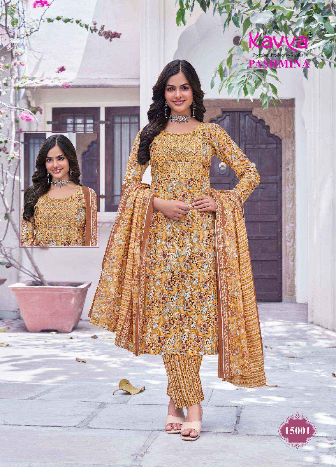 Kavya Pashmina Vol 15 Cotton Kurti Combo 10 pcs Catalogue