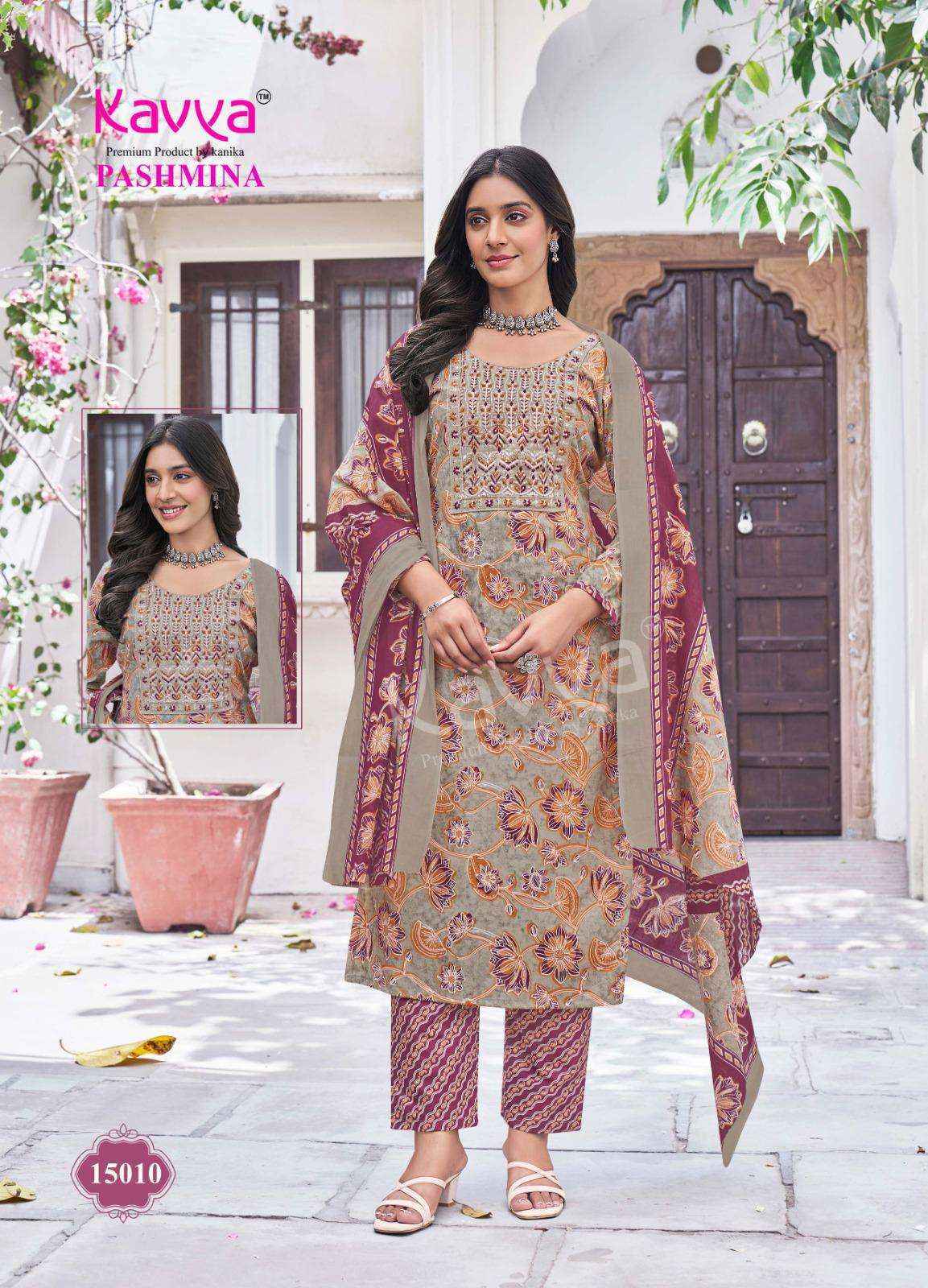 Kavya Pashmina Vol 15 Cotton Kurti Combo 10 pcs Catalogue