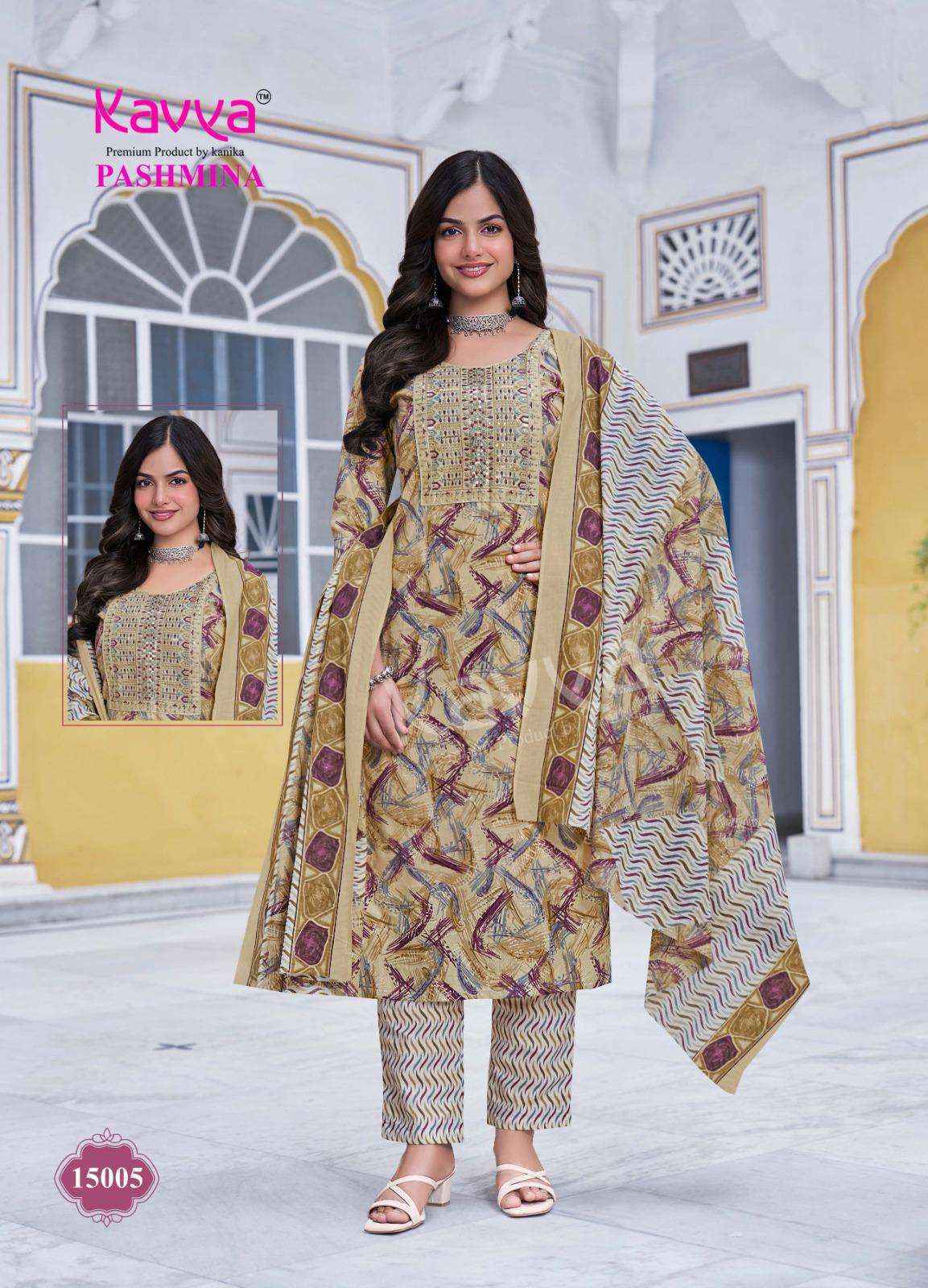 Kavya Pashmina Vol 15 Cotton Kurti Combo 10 pcs Catalogue