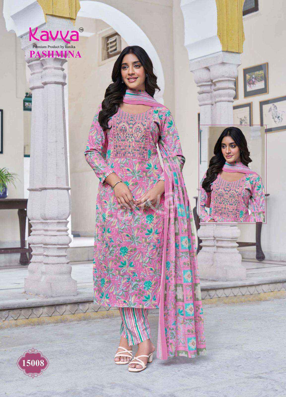 Kavya Pashmina Vol 15 Cotton Kurti Combo 10 pcs Catalogue