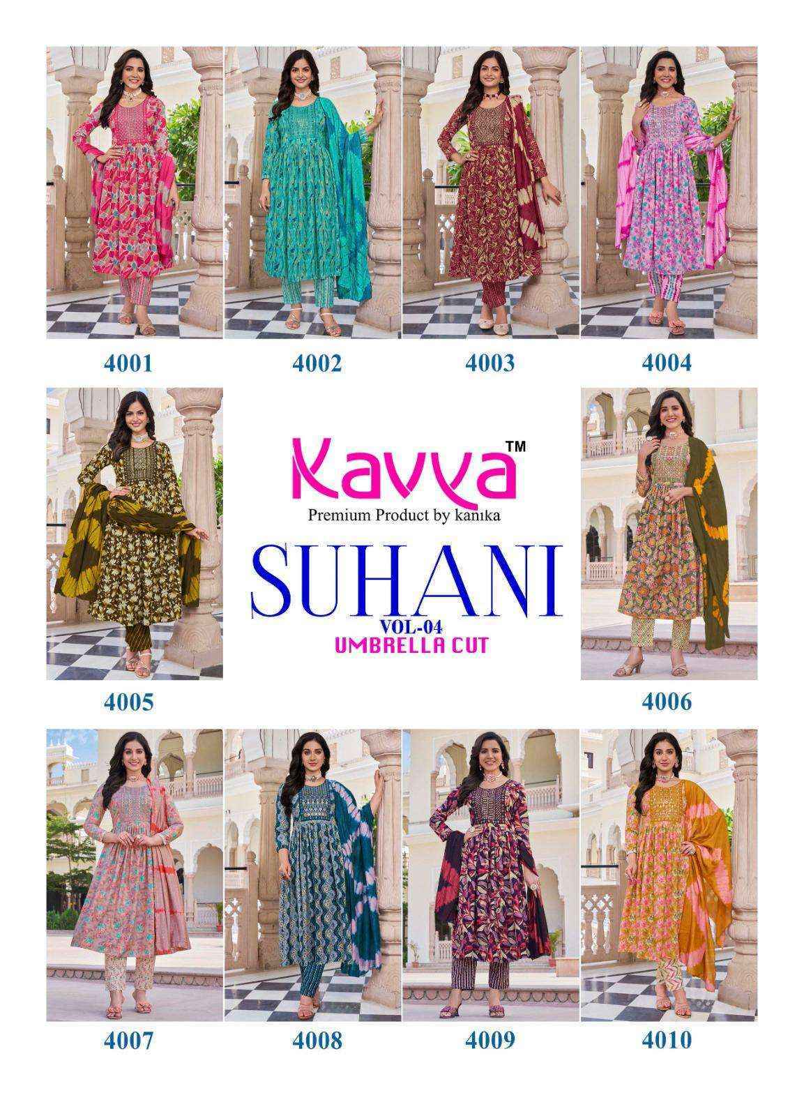 Kavya Suhani Vol-4 Viscose Readymade Suit (10 pcs Catalogue)