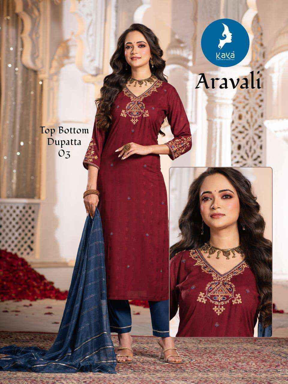 Kaya Aravali Rayon Readymade Suit (6 pcs Catalogue)