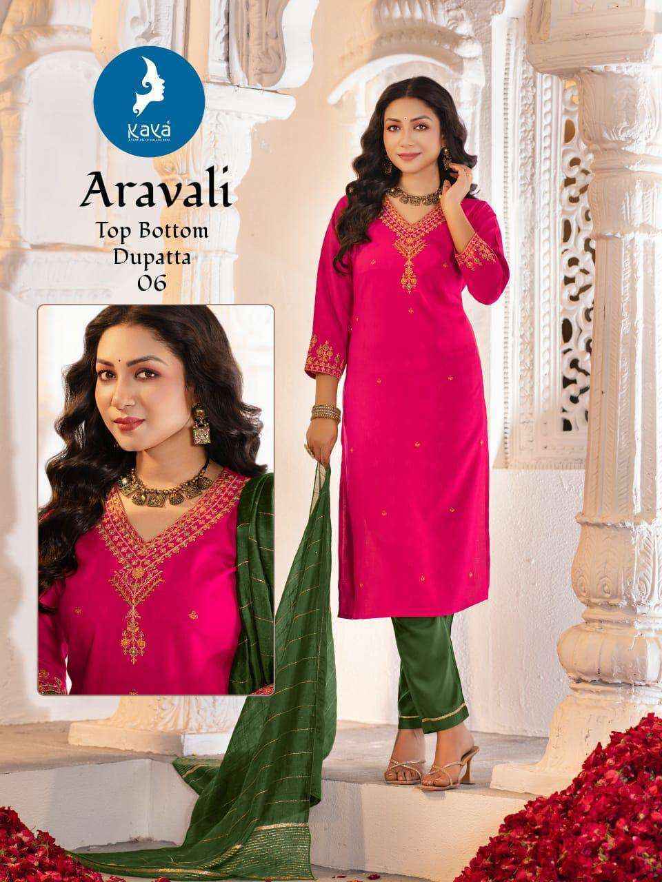 Kaya Aravali Rayon Readymade Suit (6 pcs Catalogue)