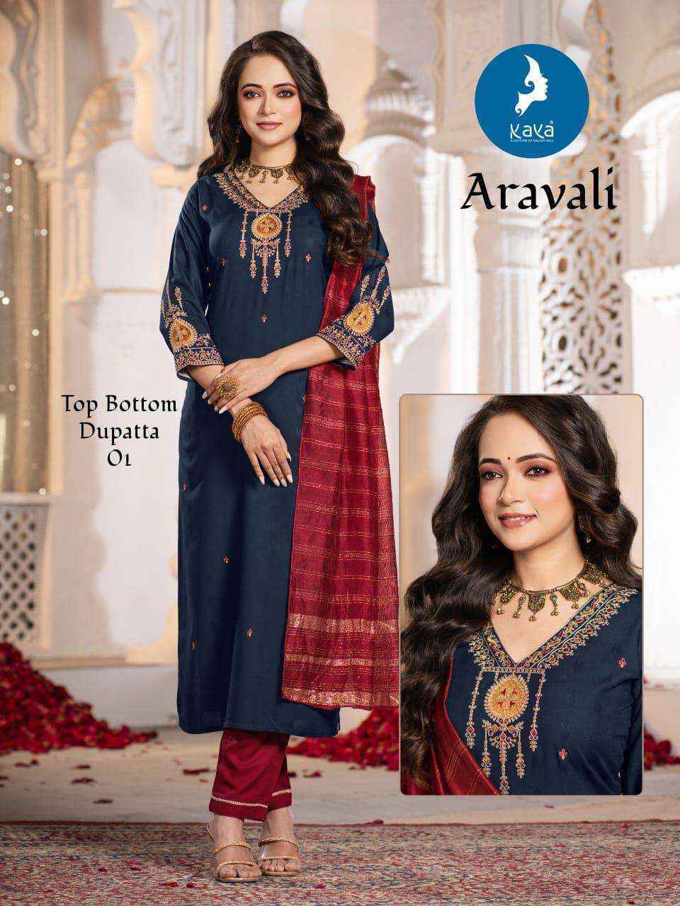 Kaya Aravali Rayon Readymade Suit (6 pcs Catalogue)