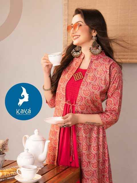Kaya Best One-3 Chanderi Kurti (6 pcs Catalogue)