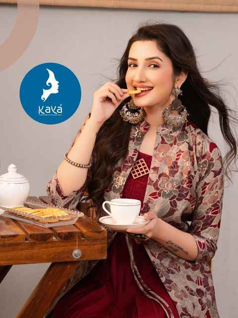 Kaya Best One-3 Chanderi Kurti (6 pcs Catalogue)