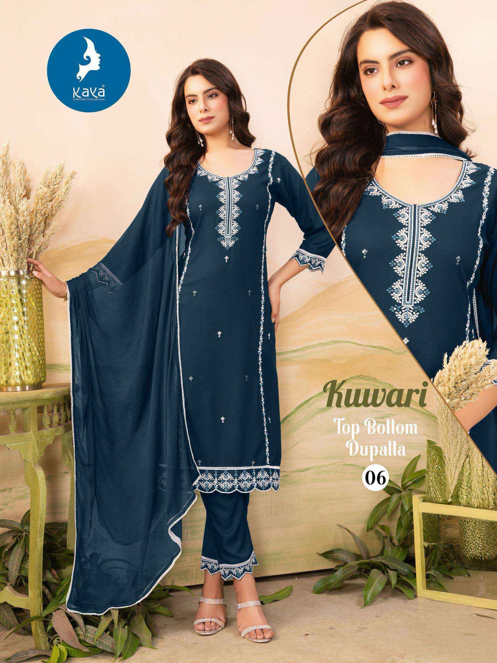 Kaya Kuwari Rayon Readymade Suit (6 pcs Catalogue)