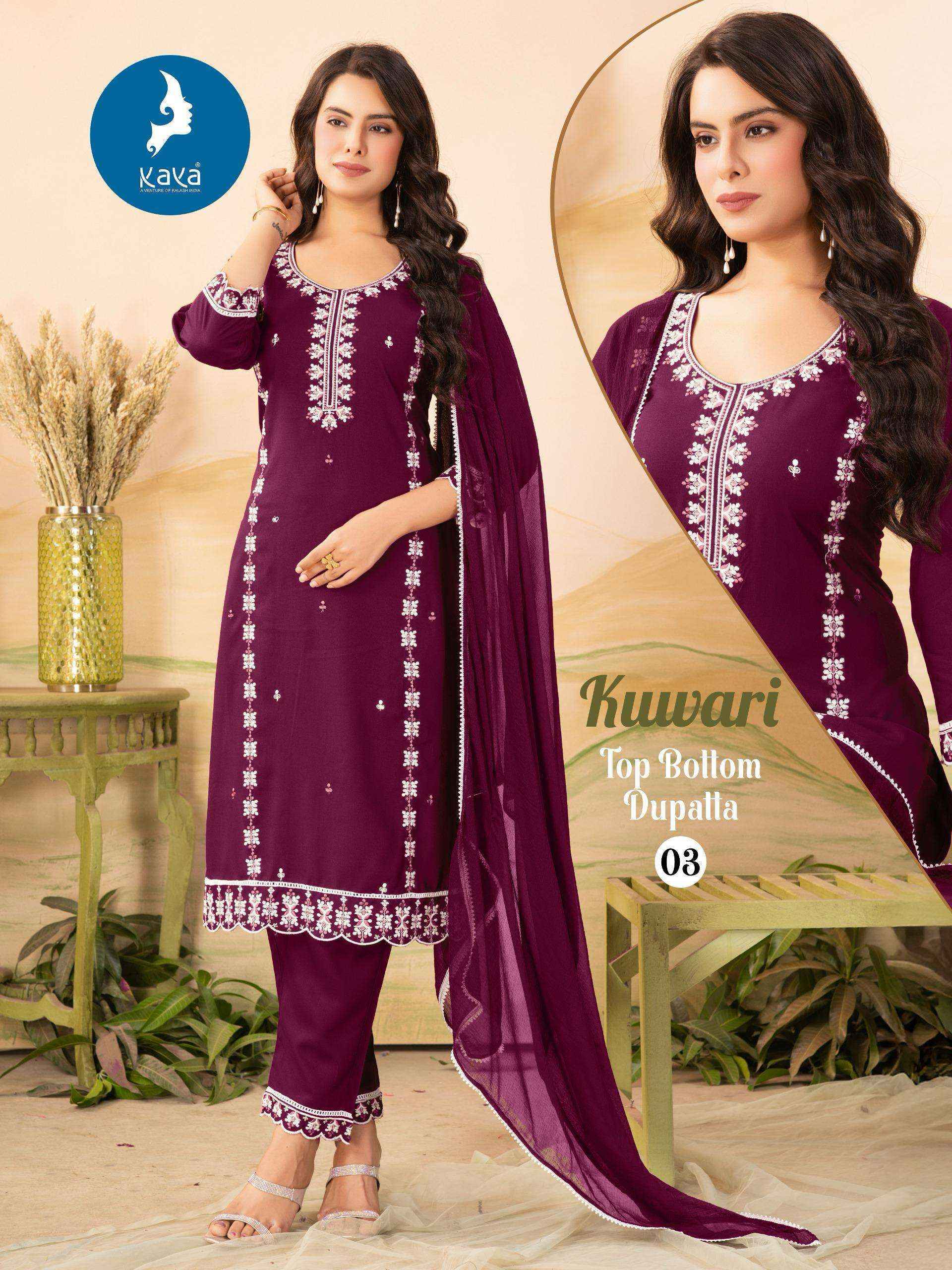 Kaya Kuwari Rayon Readymade Suit (6 pcs Catalogue)