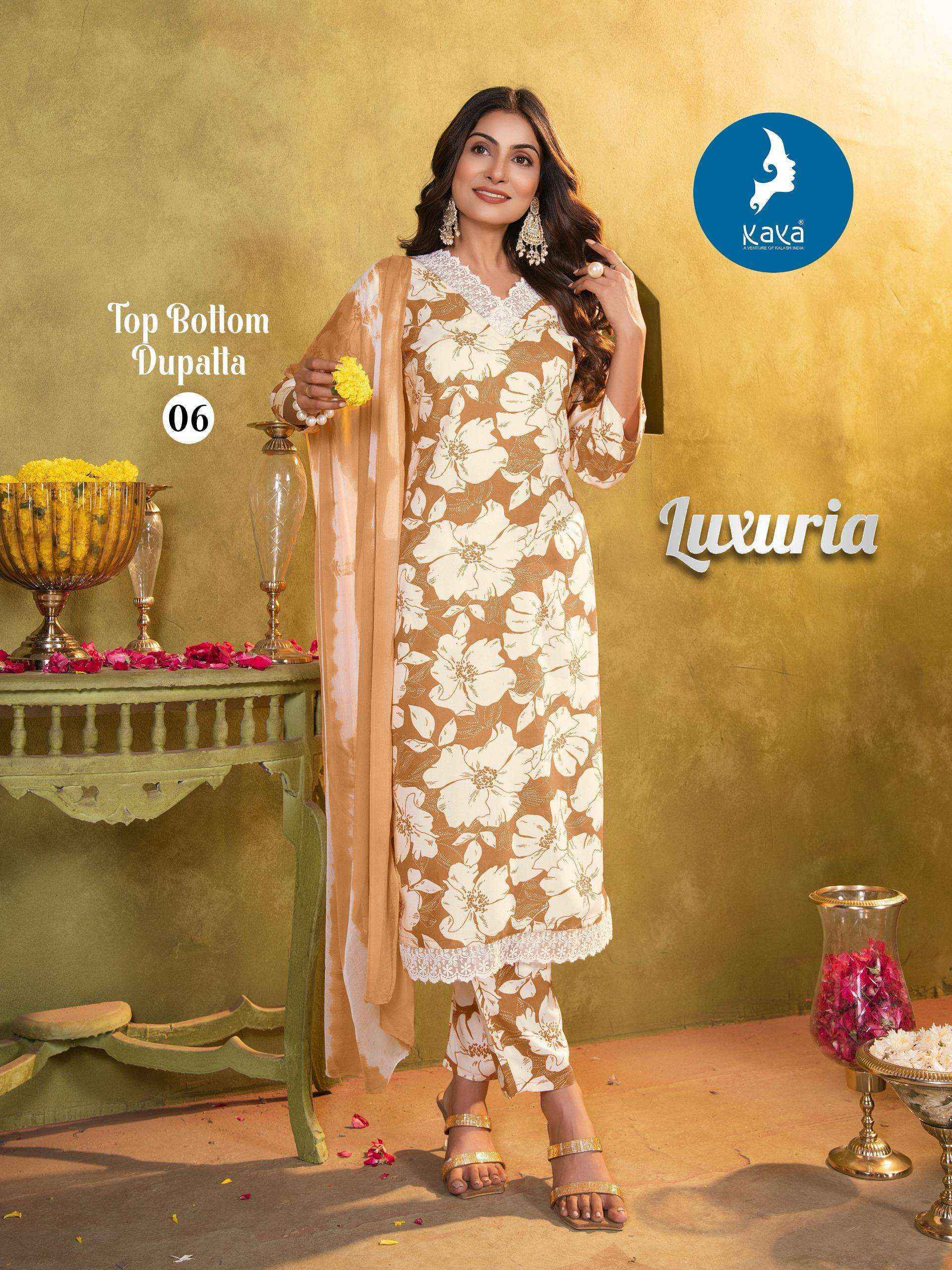 Kaya Luxuria Rayon Readymade Suit (6 pcs Catalogue)