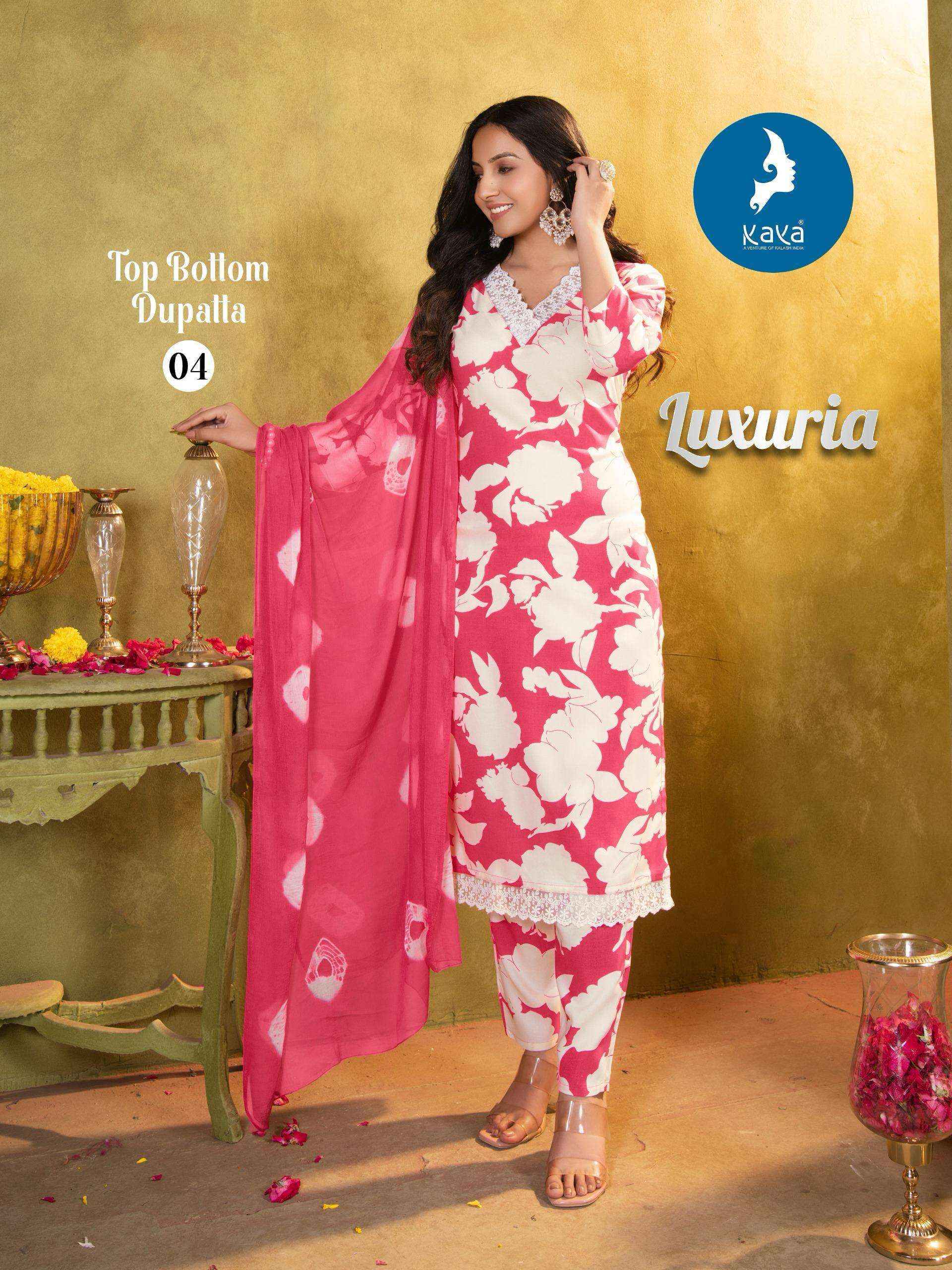 Kaya Luxuria Rayon Readymade Suit (6 pcs Catalogue)