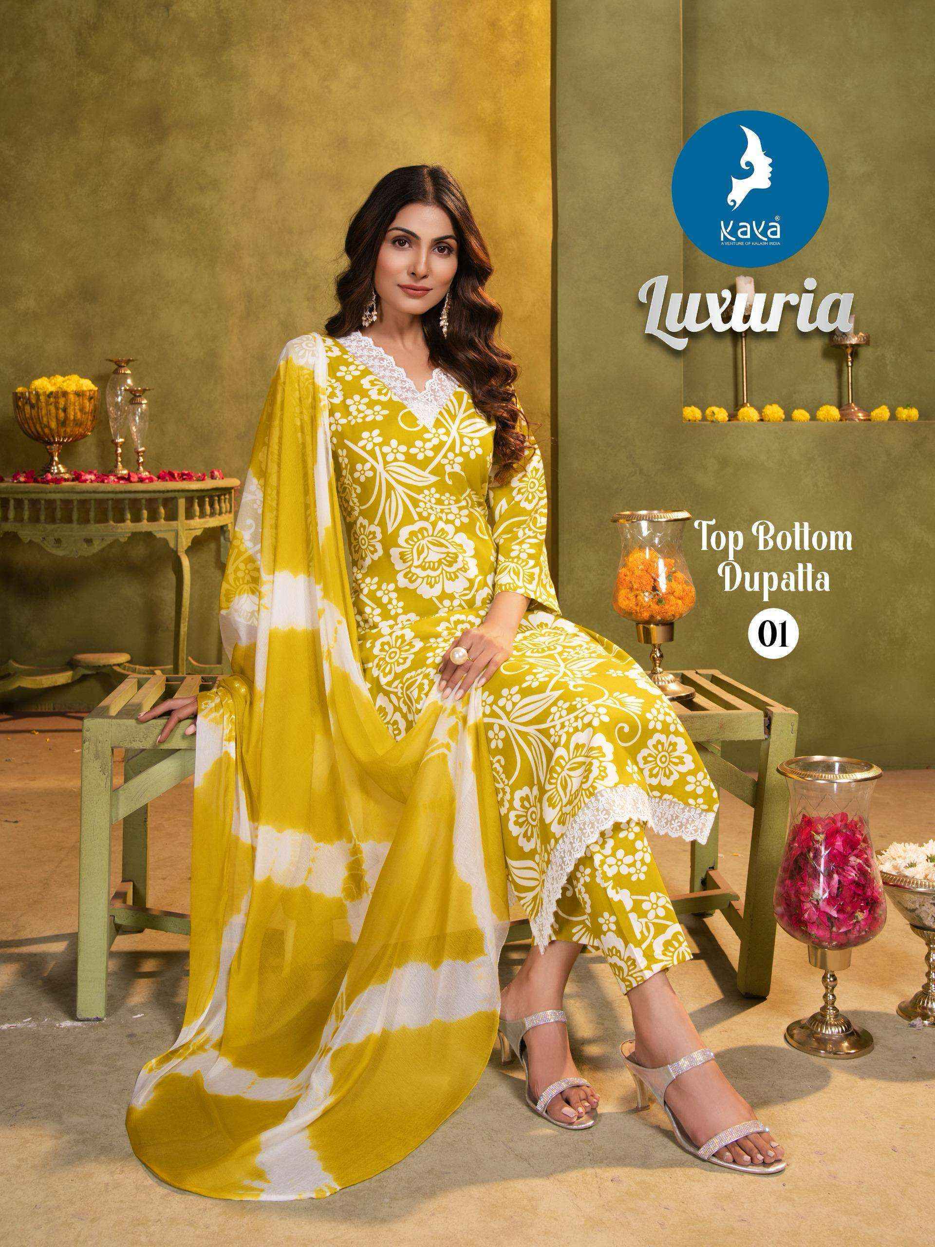 Kaya Luxuria Rayon Readymade Suit (6 pcs Catalogue)