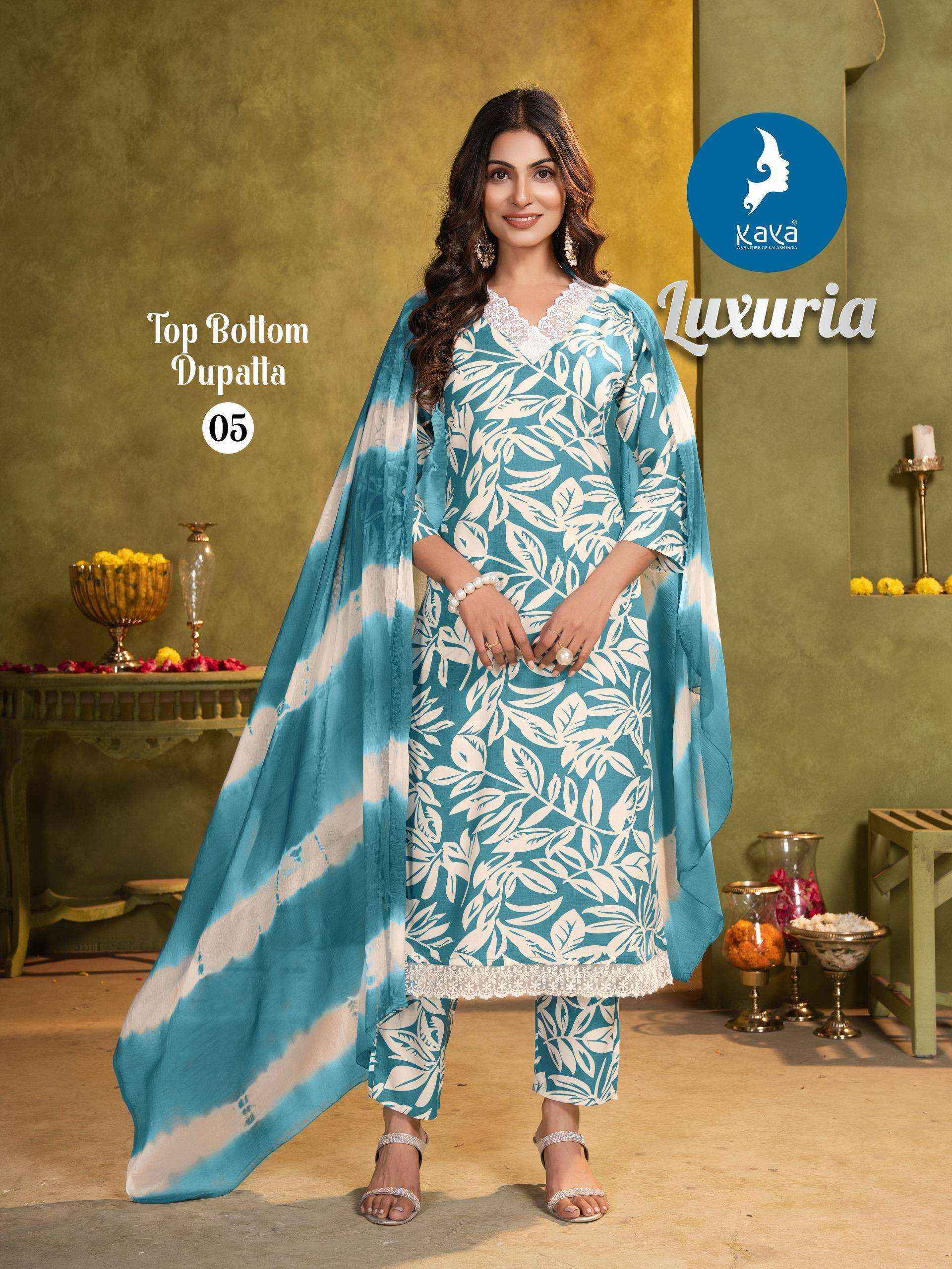 Kaya Luxuria Rayon Readymade Suit (6 pcs Catalogue)