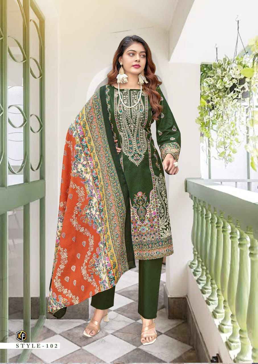 Keval Fab Jazmin Soft Cotton Dress Material 8 pc Cataloge