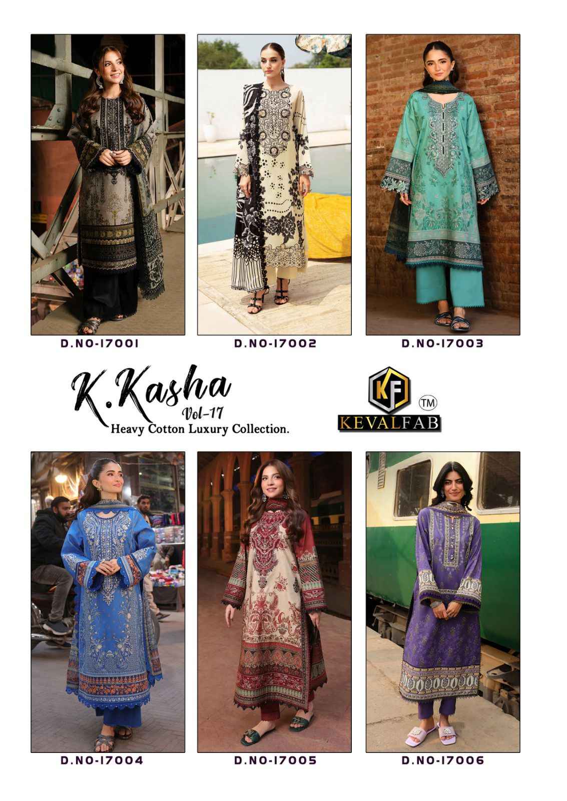 Keval Fab K Kasha Vol 17 Cotton Dress Material 6 pc Cataloge