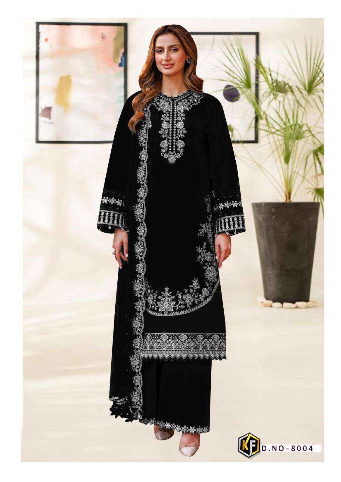 Keval Fab Roha Black & White Vol 8 Cotton Dress Material 6 pcs Catalogue