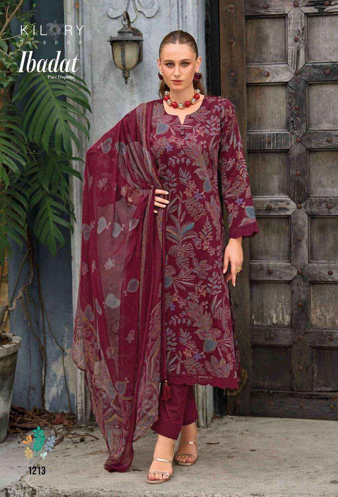Kilory Trends Ibadat Linene Jam Cotton Dress Material (4 pcs Catalogue)