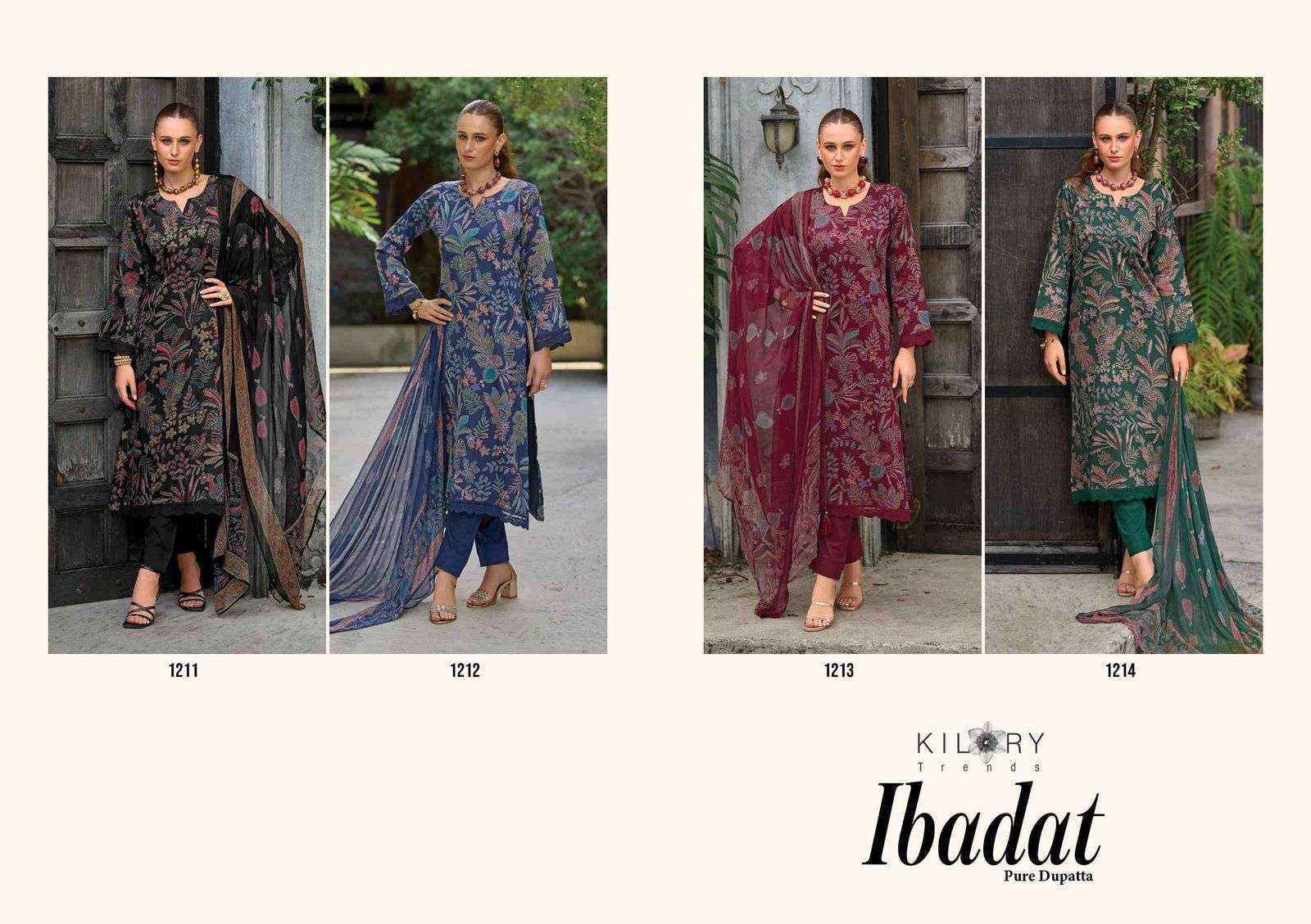 Kilory Trends Ibadat Linene Jam Cotton Dress Material (4 pcs Catalogue)