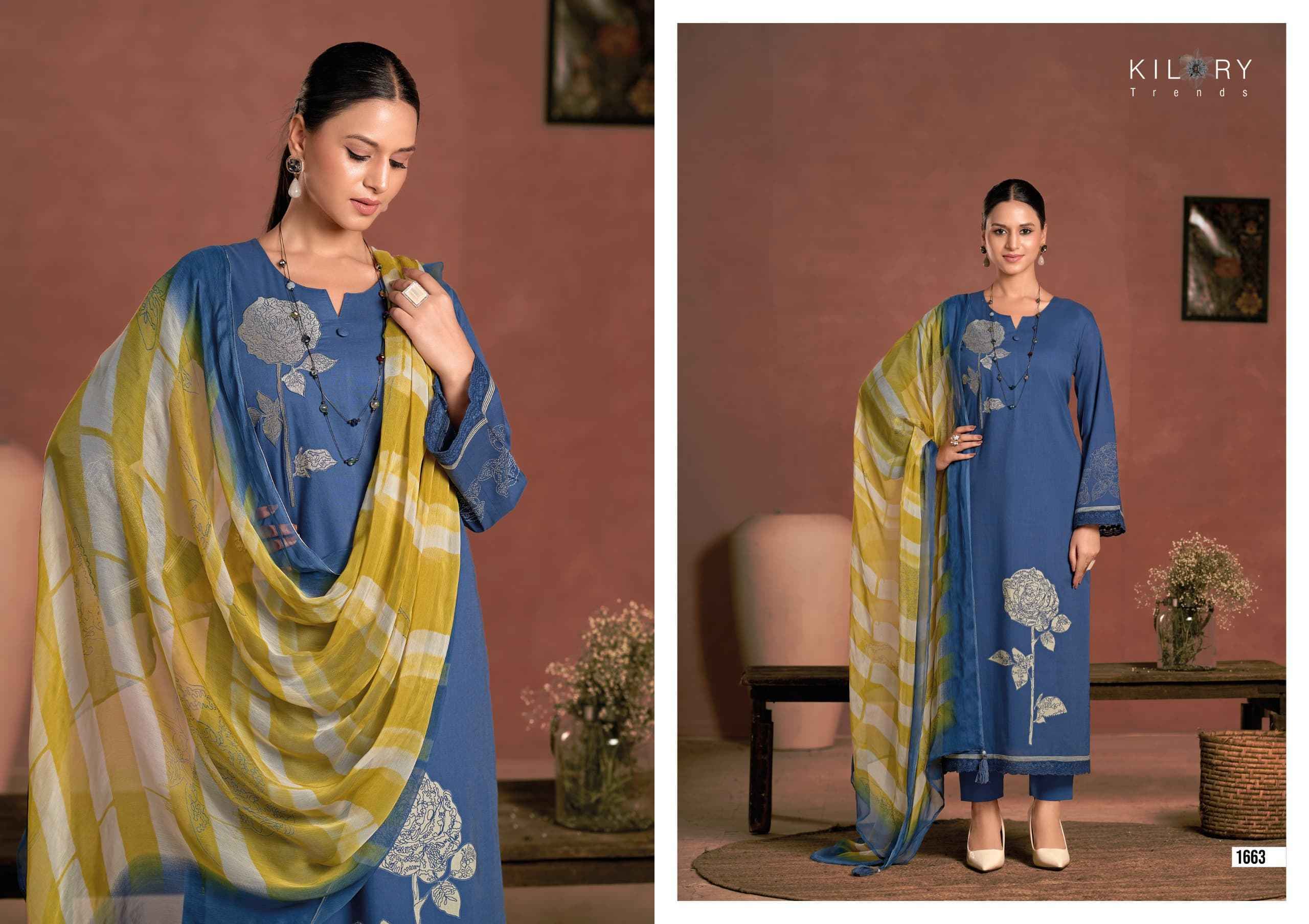 Kilory Trends Raisa Lawn Cotton Dress Material (3 pcs Catalogue)