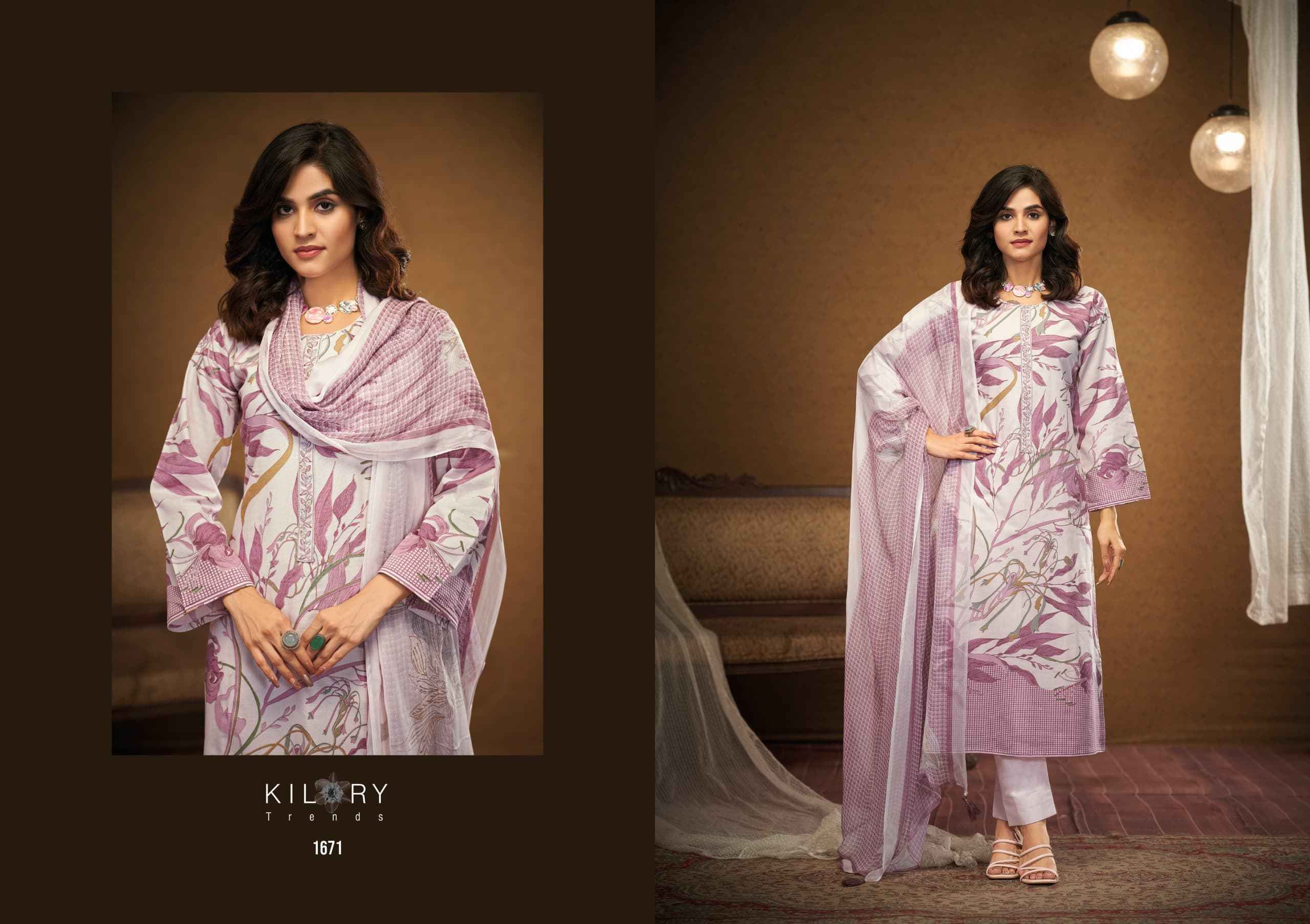 Kilory Trends Zainab Linene Cotton Dress Material (4 pcs Catalogue)