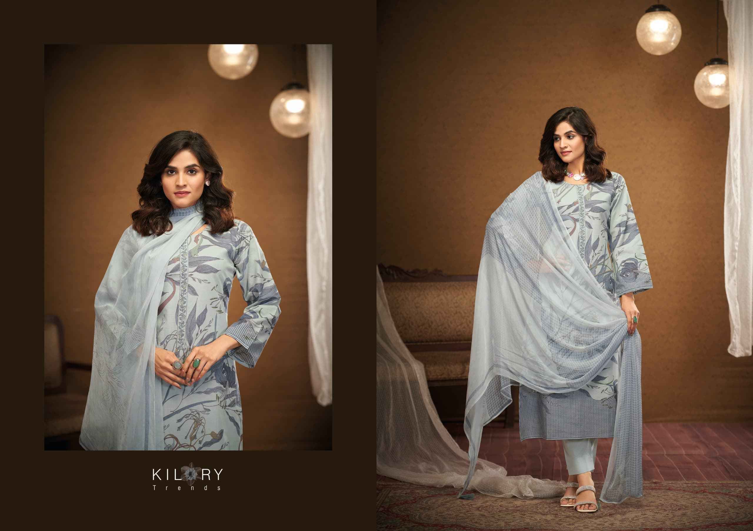 Kilory Trends Zainab Linene Cotton Dress Material (4 pcs Catalogue)