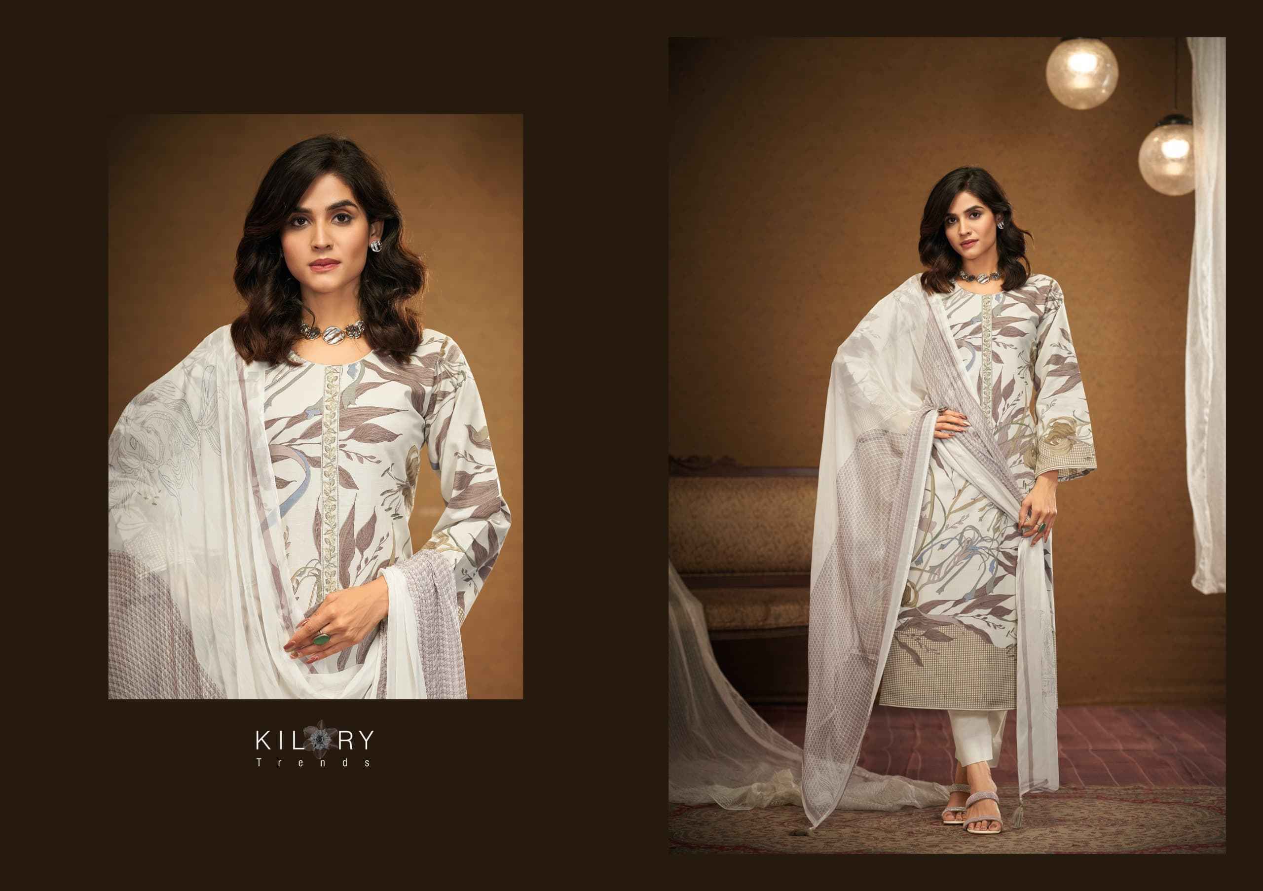 Kilory Trends Zainab Linene Cotton Dress Material (4 pcs Catalogue)